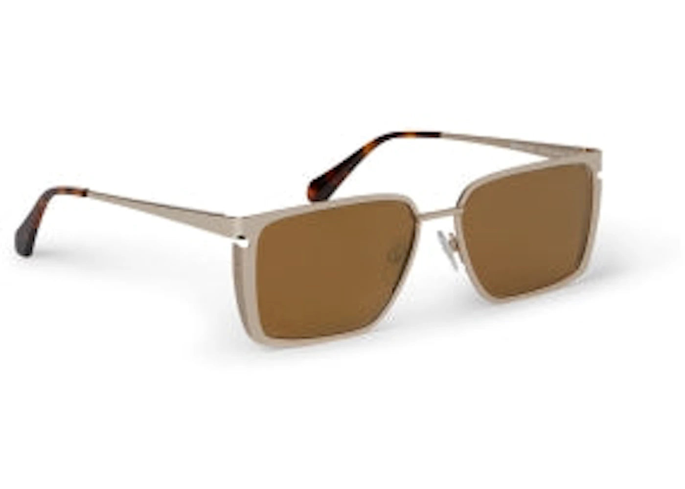 off-white yoder sunglasses gold/brown/brown (oeri121s24met0017676-fr)