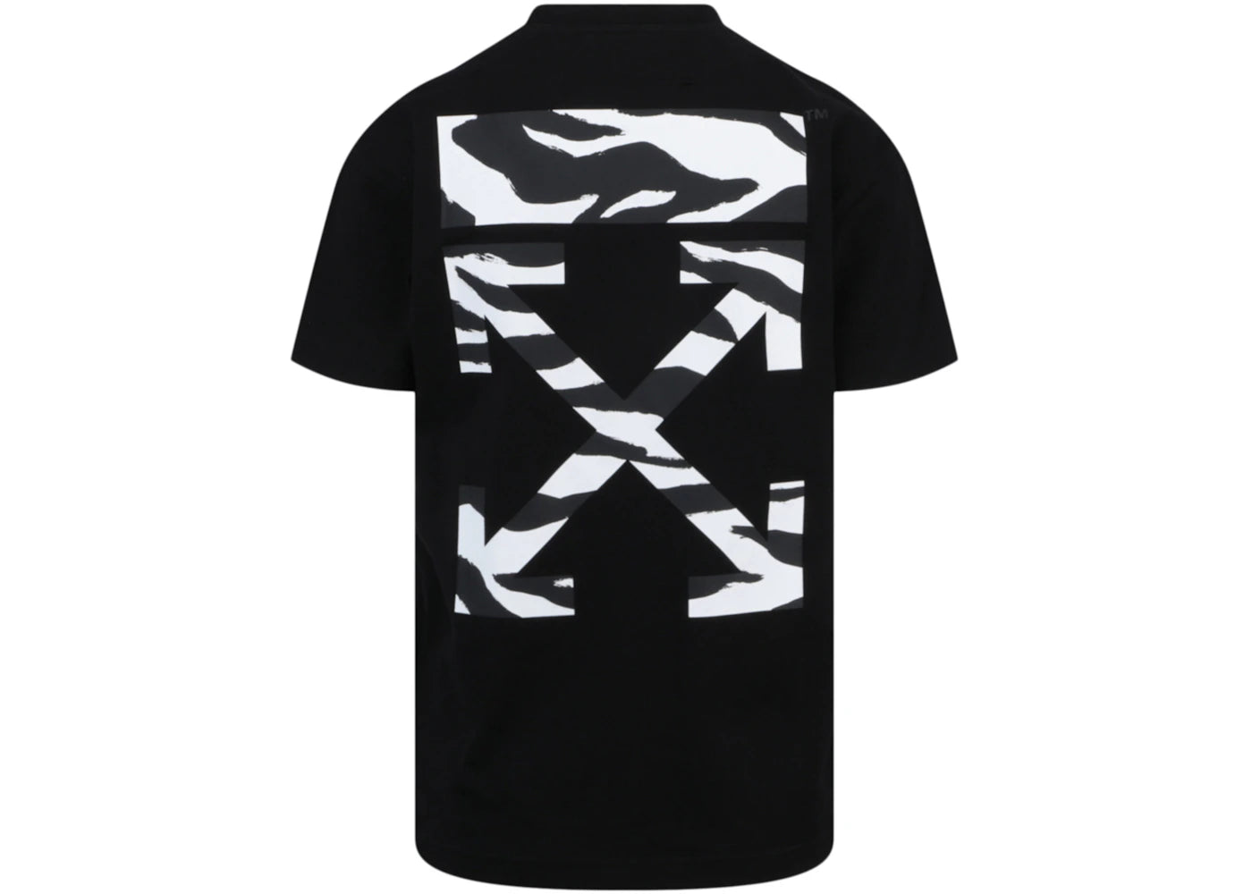 off-white women's zebra arrow casual t-shirt black