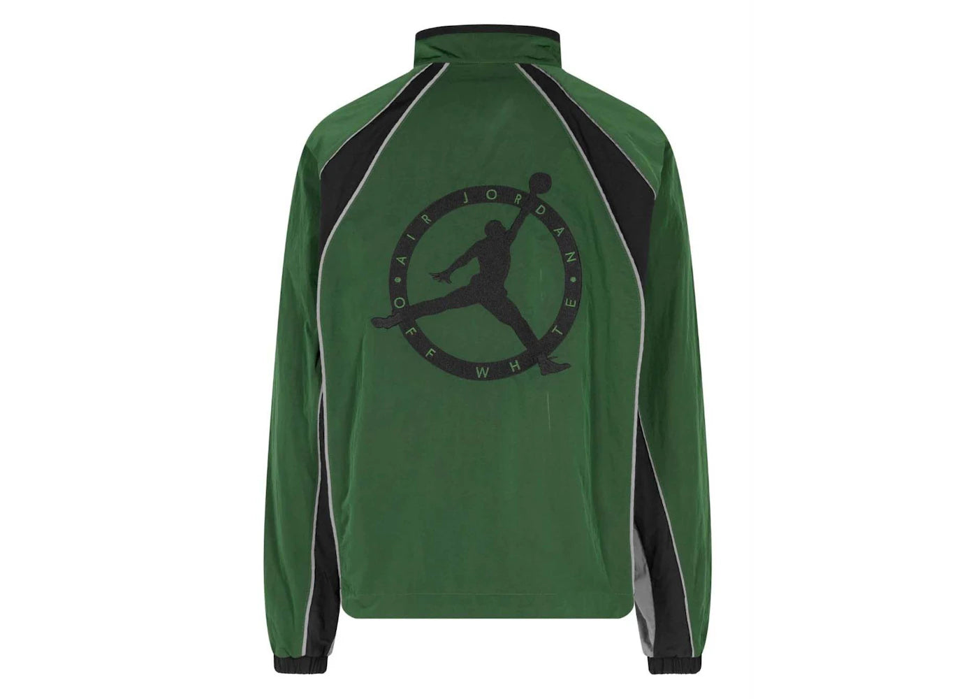 off-white x jordan track jacket black/green