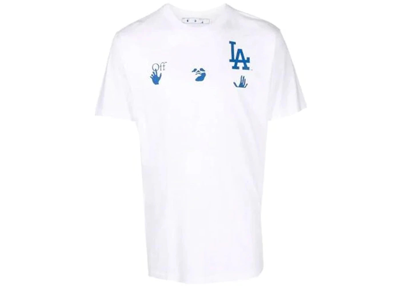 off-white x mlb los angeles dodgers t-shirt cream/blue