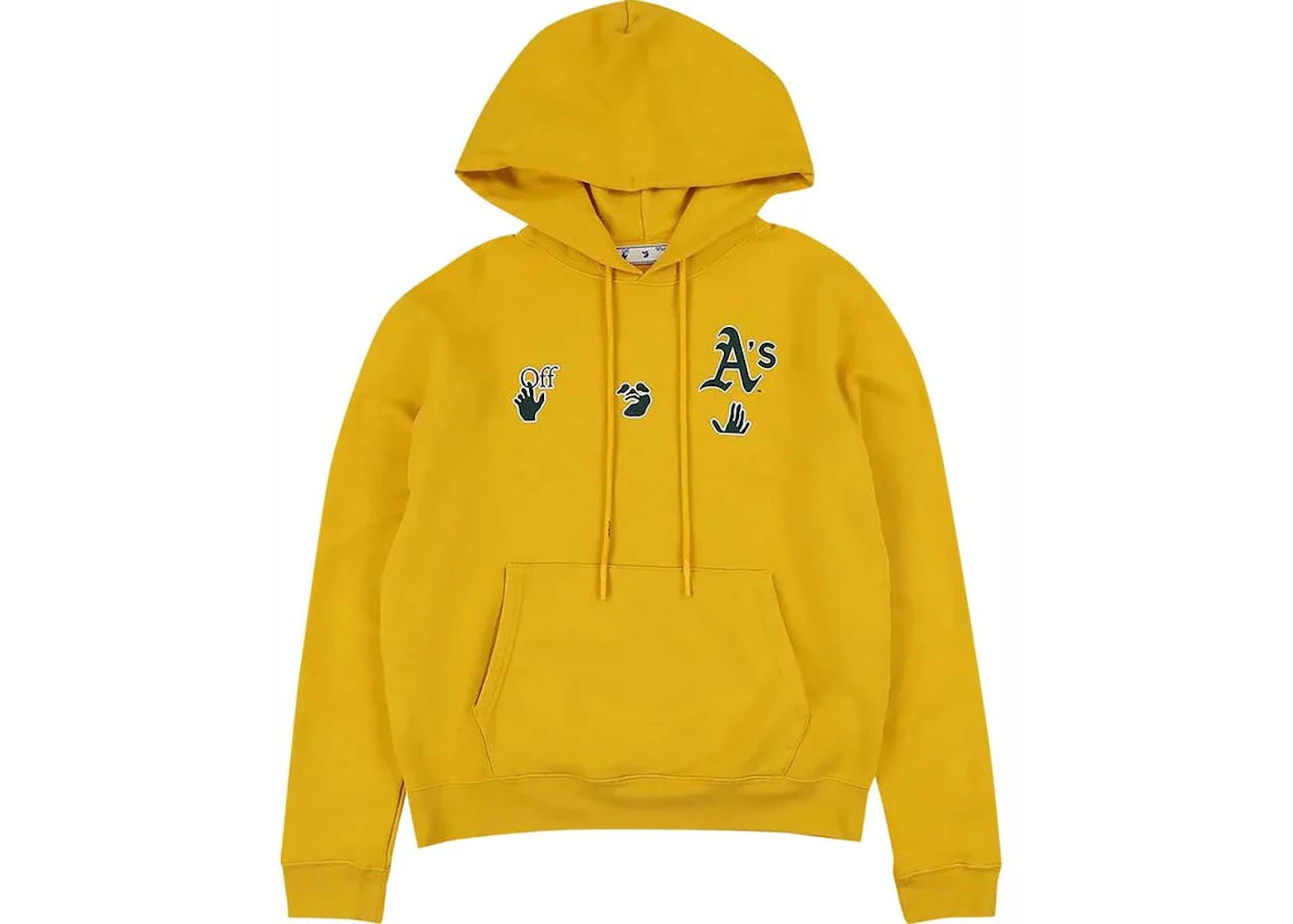off-white x mlb oakland athletics hoodie yellow/blue