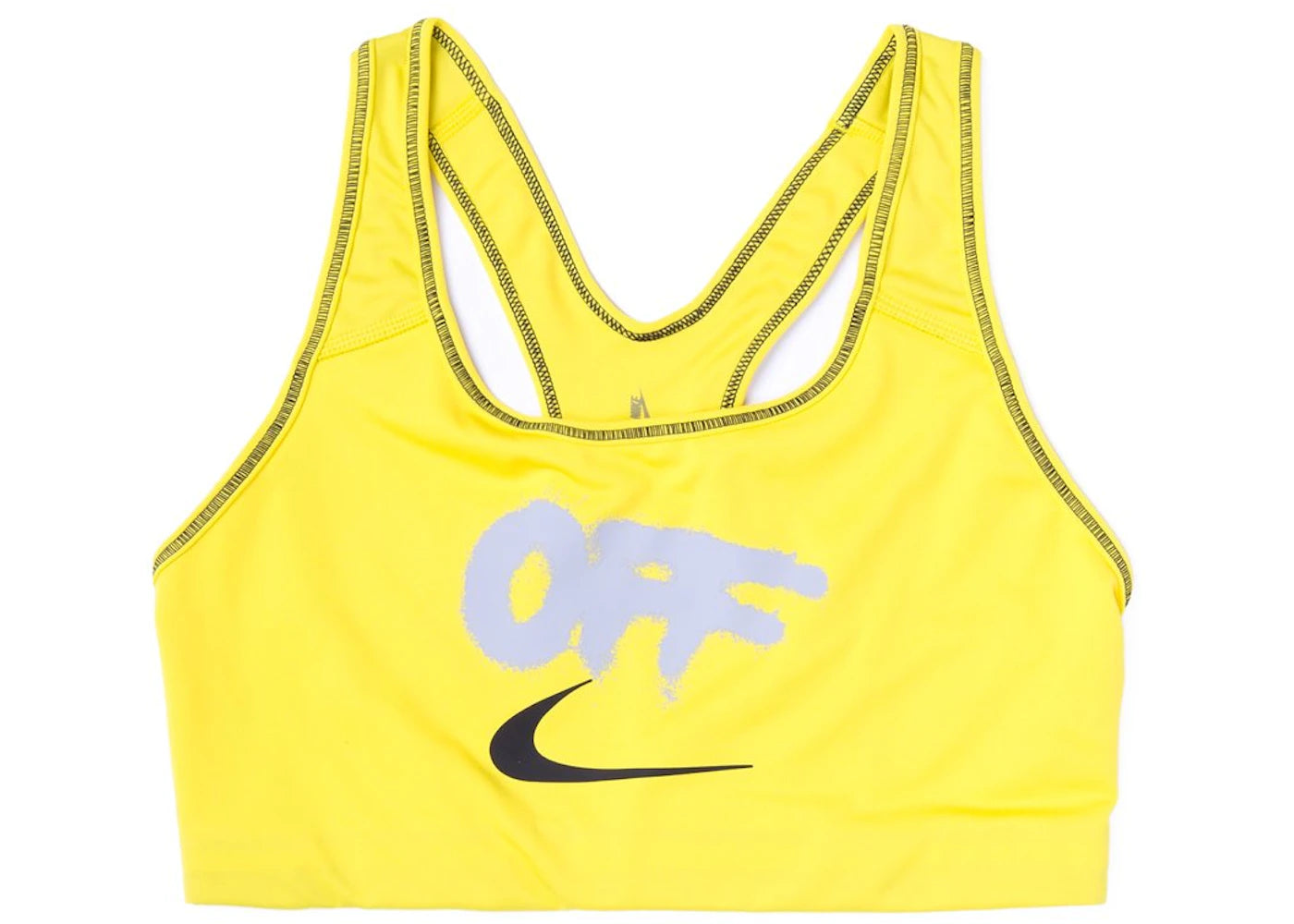off-white x nike women's sports bra opti yellow