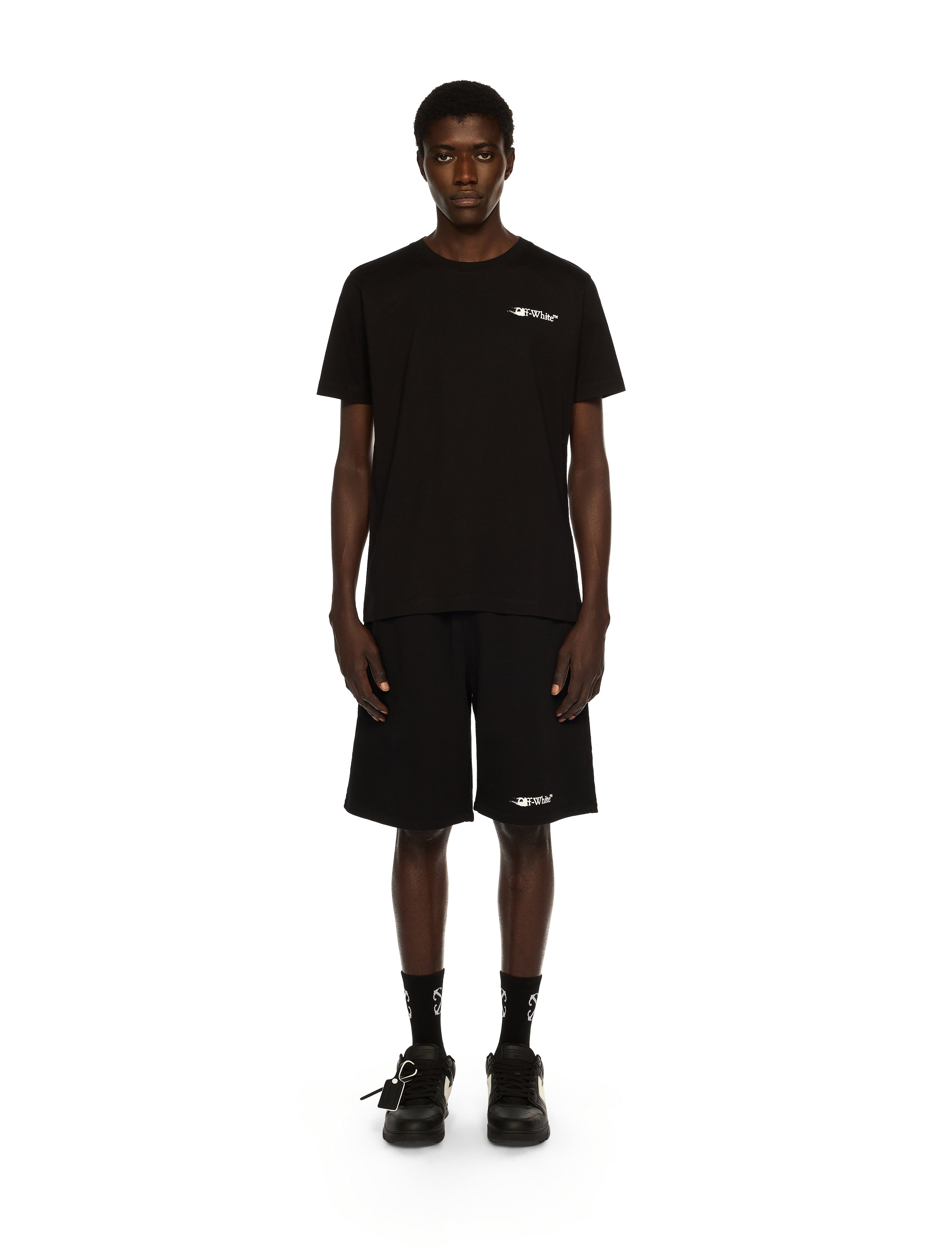 Off-White Ink Arrow Slim Logo Tee Black Cream