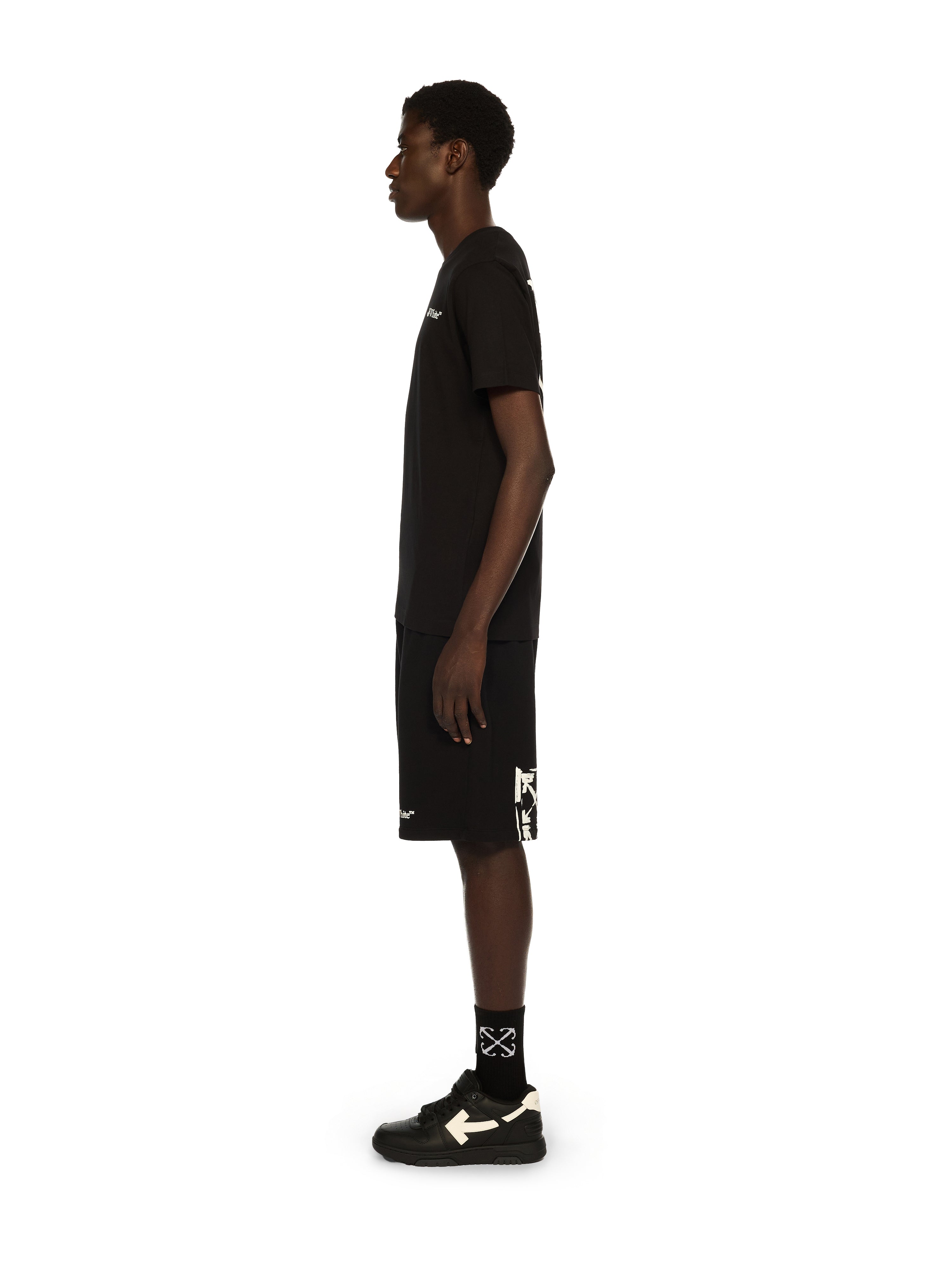 Off-White Ink Arrow Slim Logo Tee Black Cream