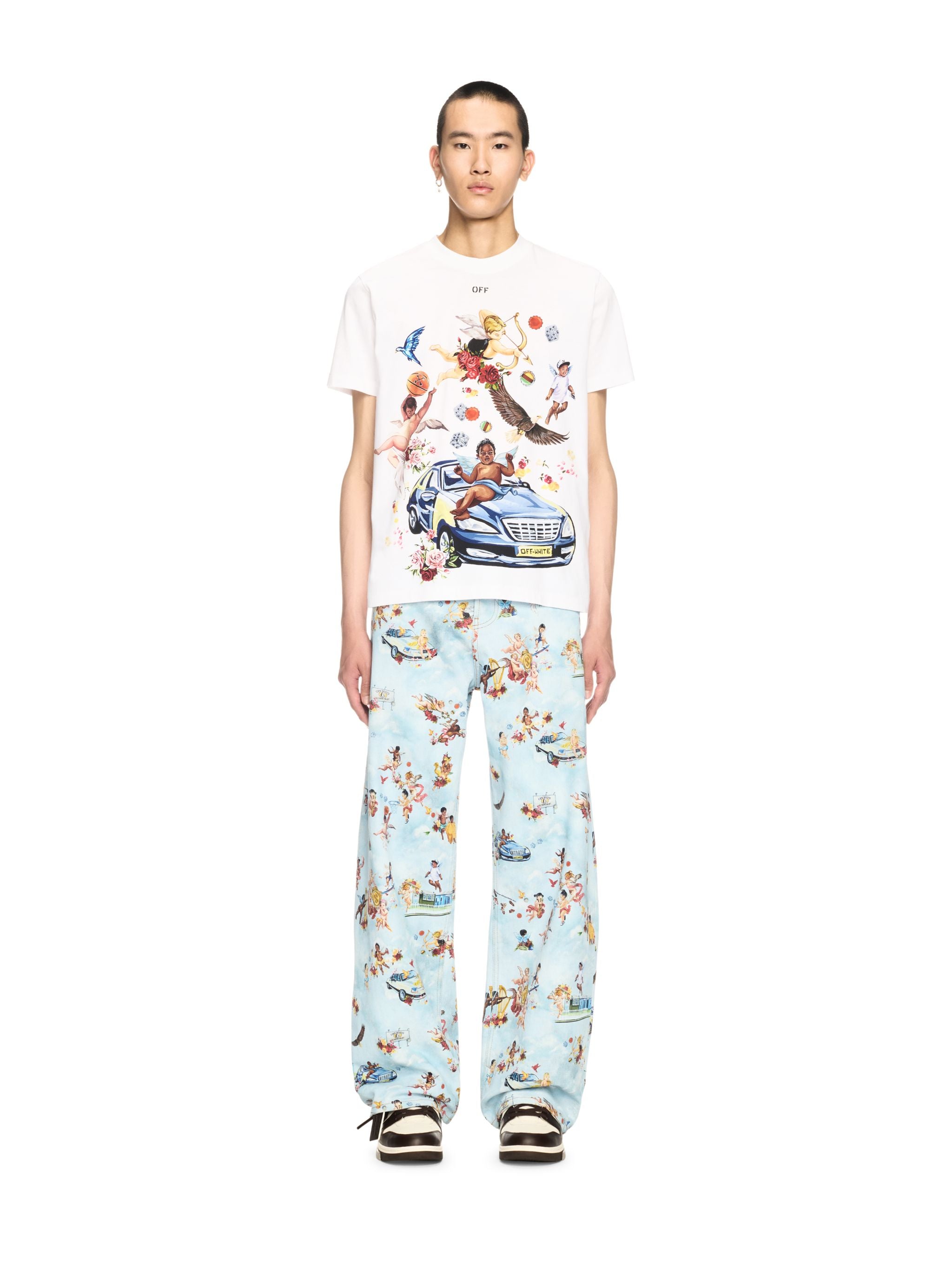 Off-White White Car Fresco Tshirt