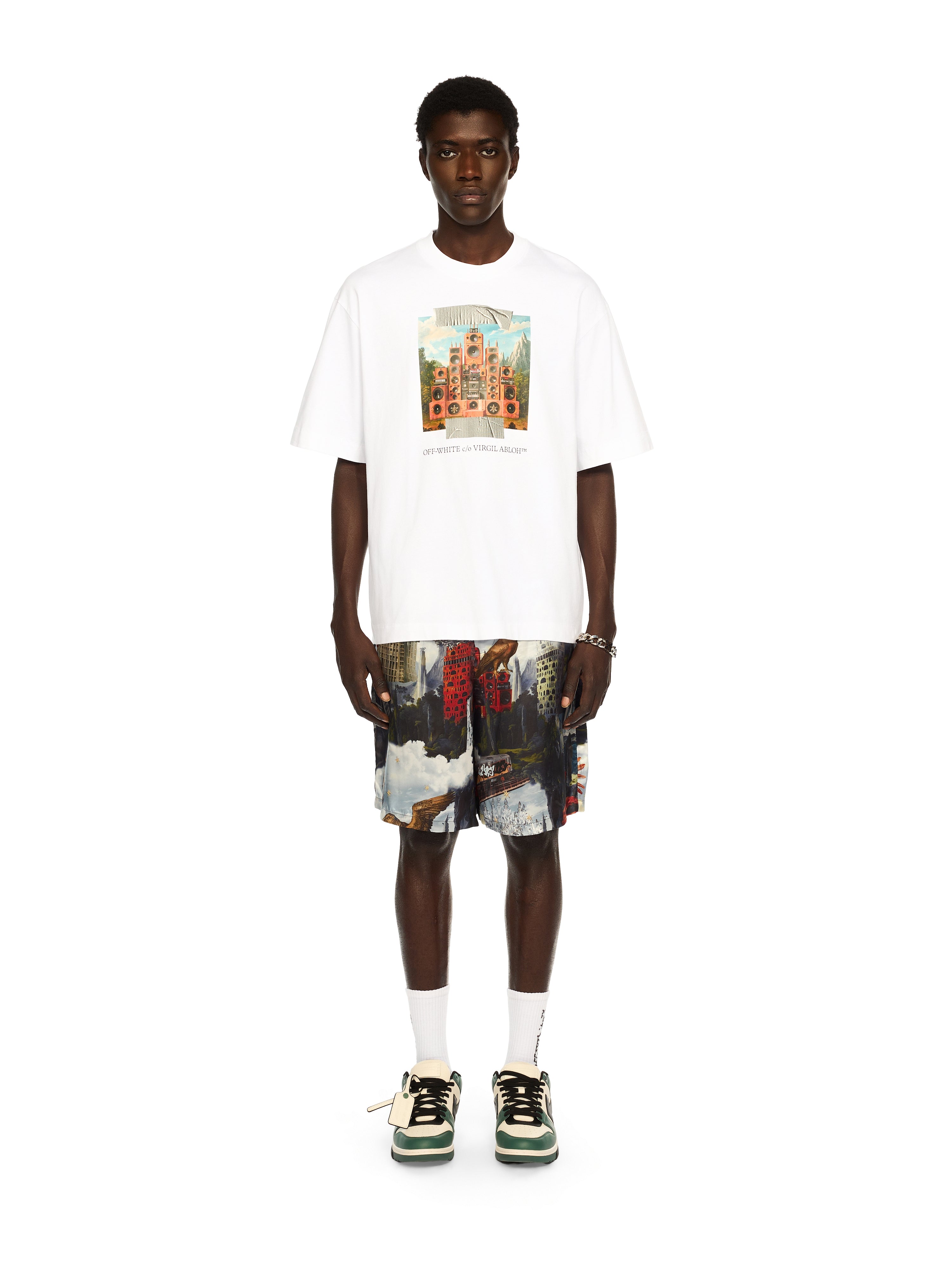 Off-White Train Off Skate Logo Tee Sapphire