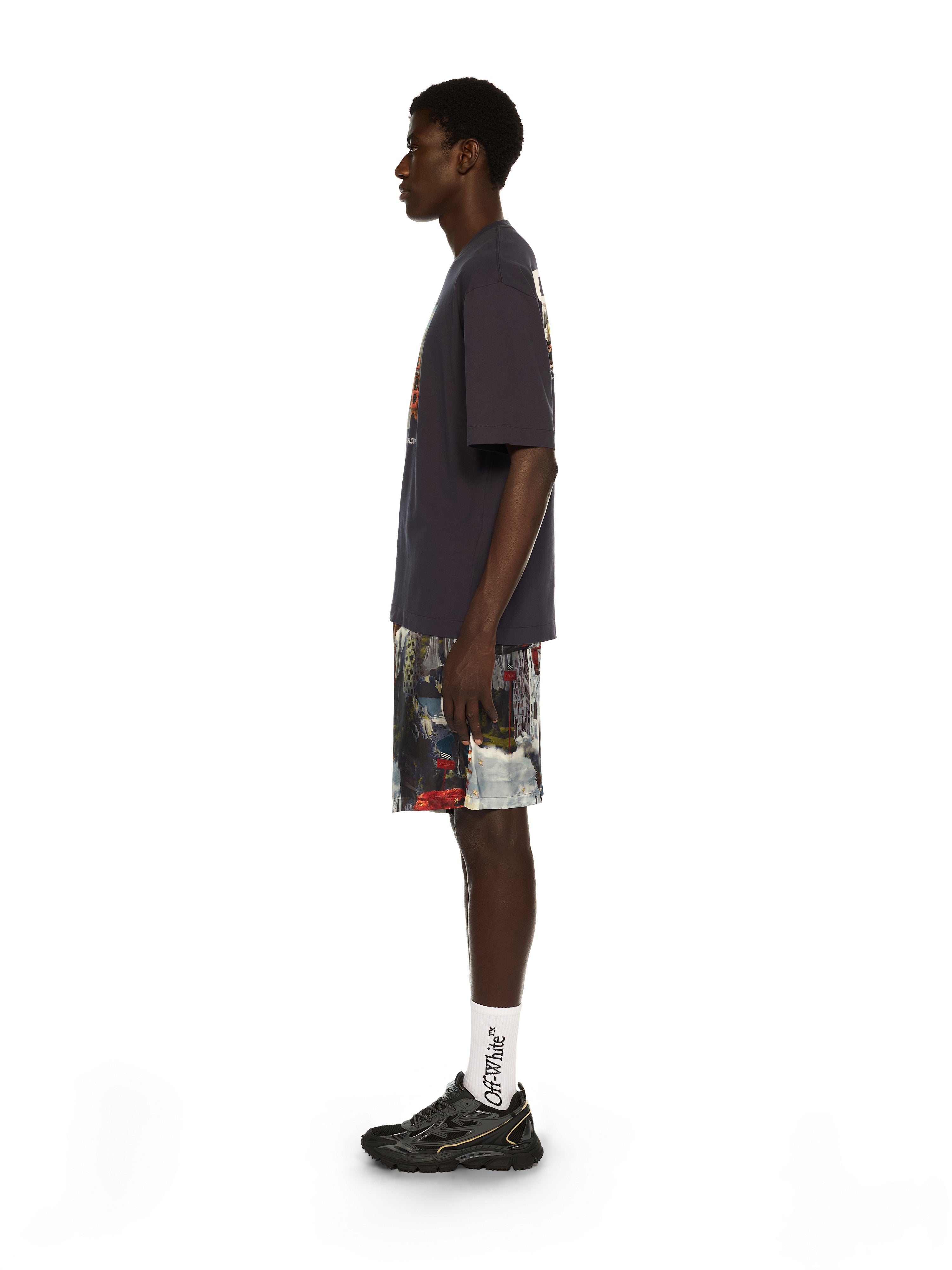 Off-White Train Off Skate Logo Tee Sapphire