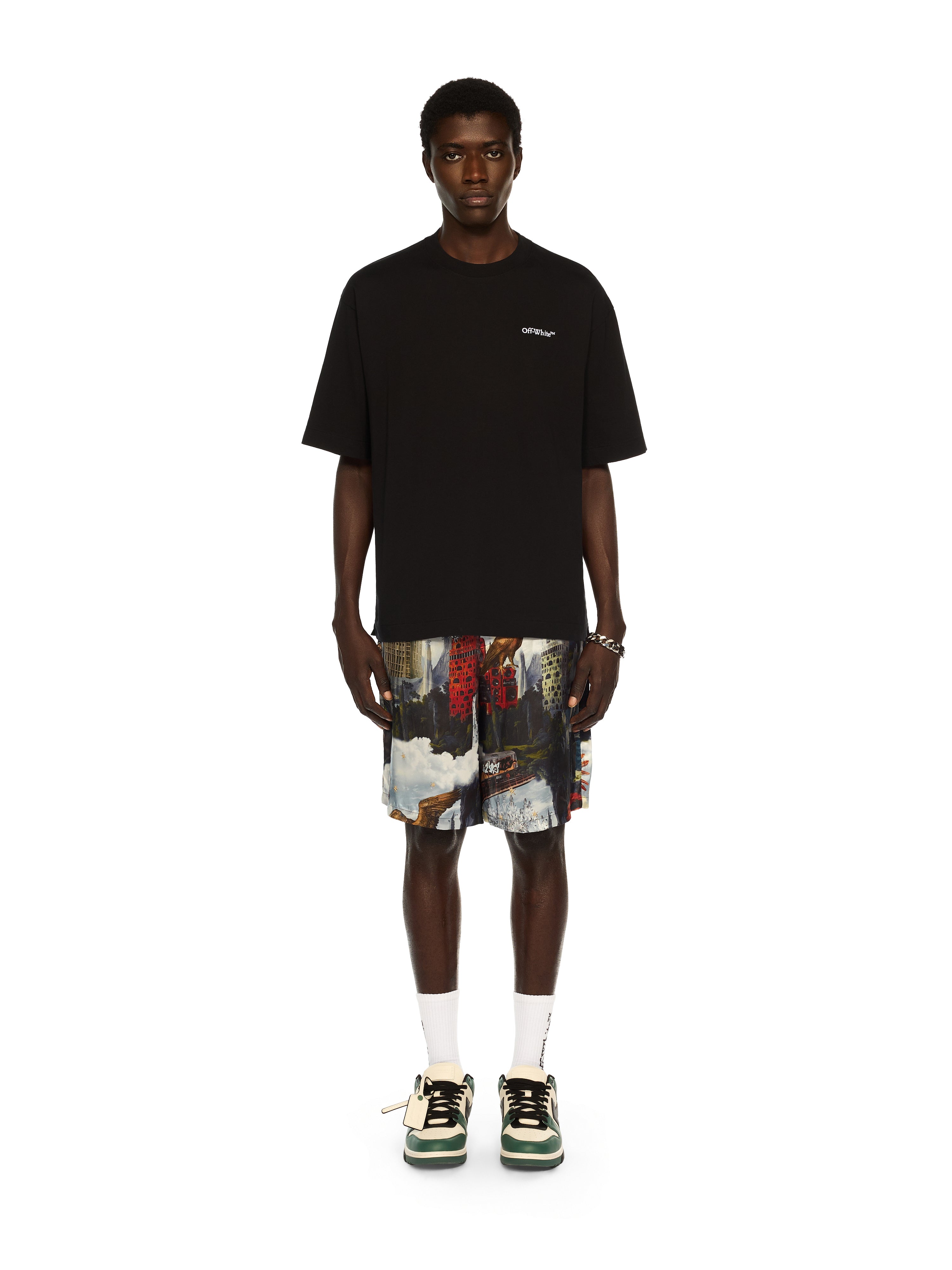 Off-White Landscape Arrow Skate Logo Tee Black