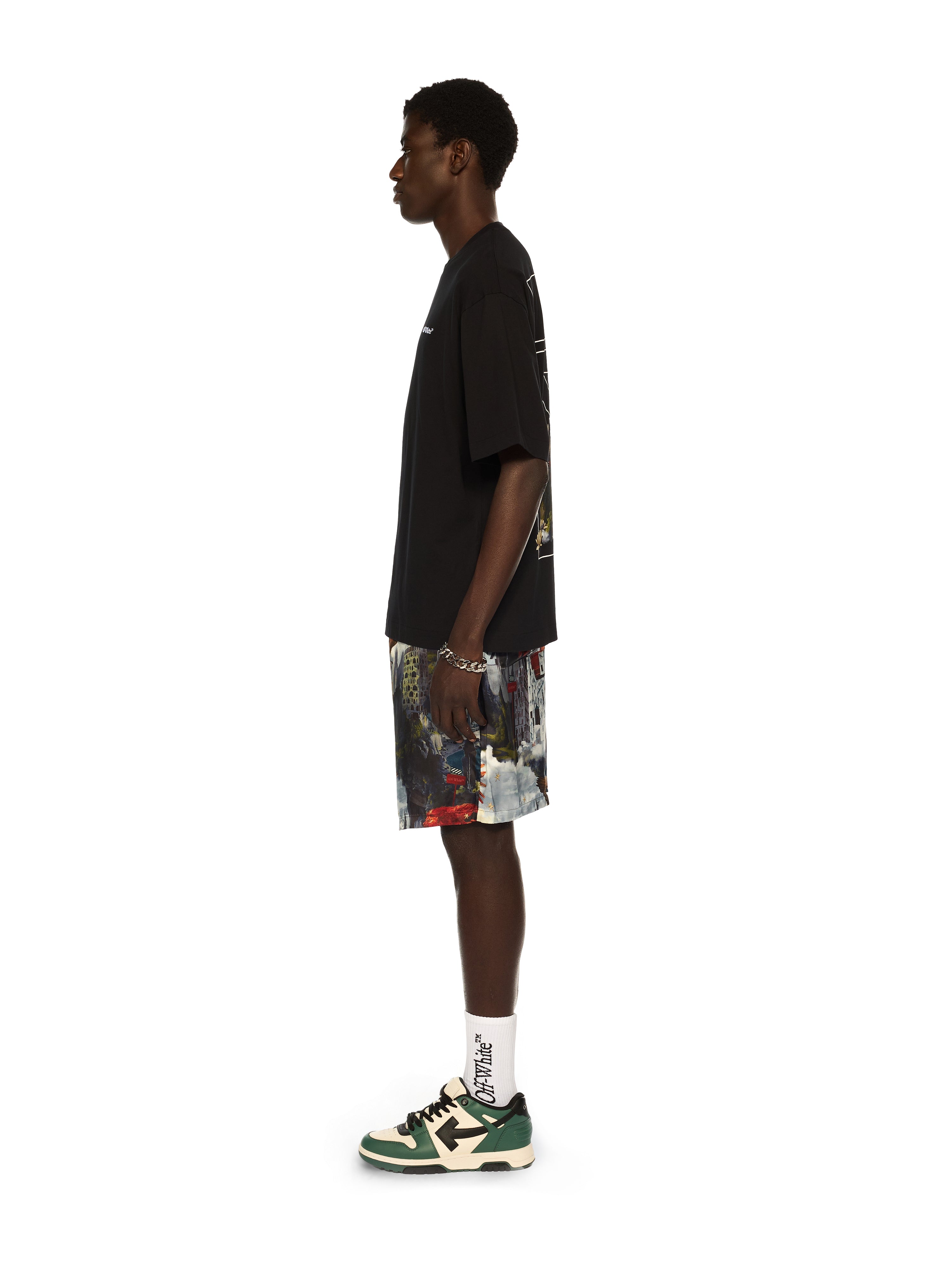 Off-White Landscape Arrow Skate Logo Tee Black