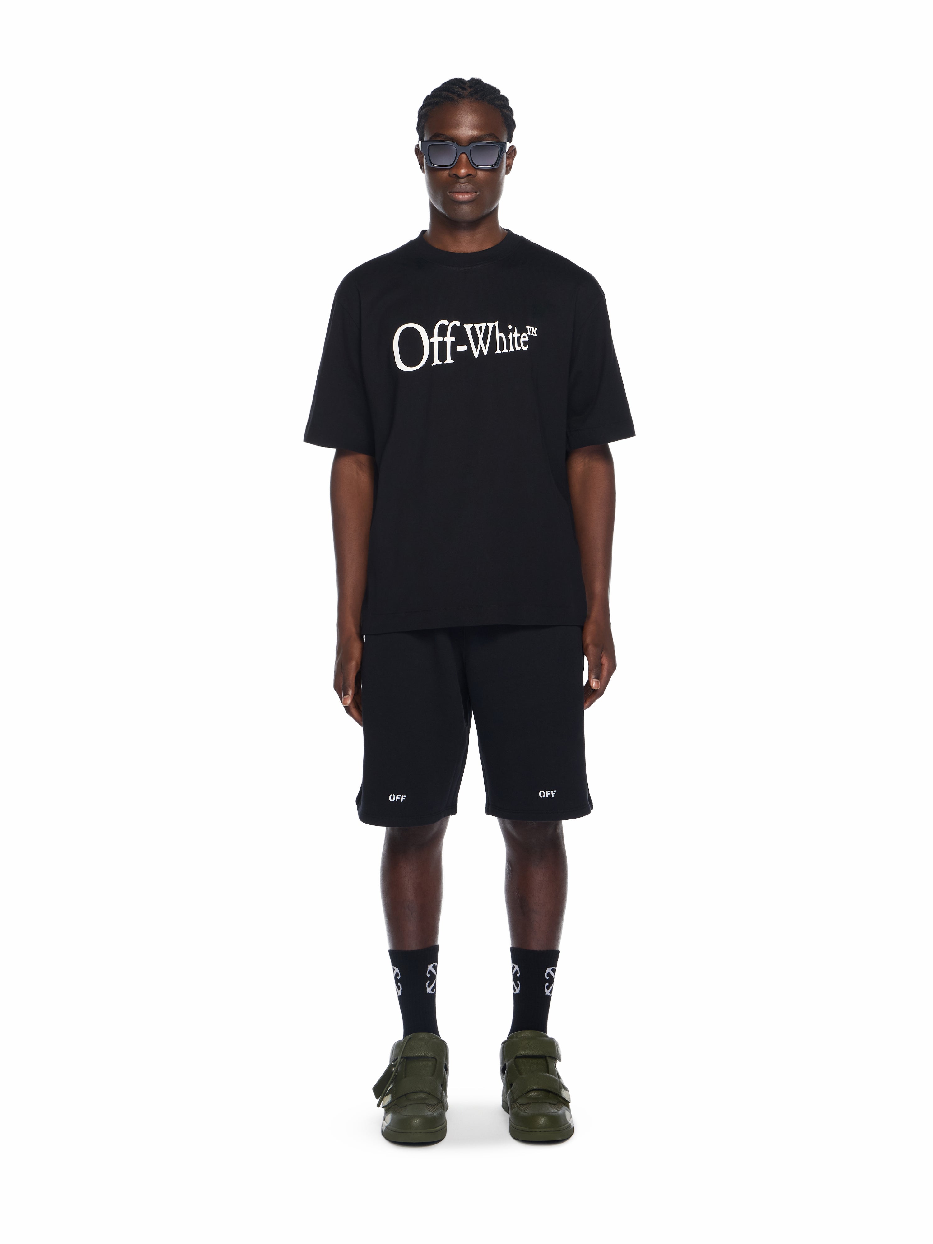 Off-White Run Arrow Skate Logo Tshirt Black