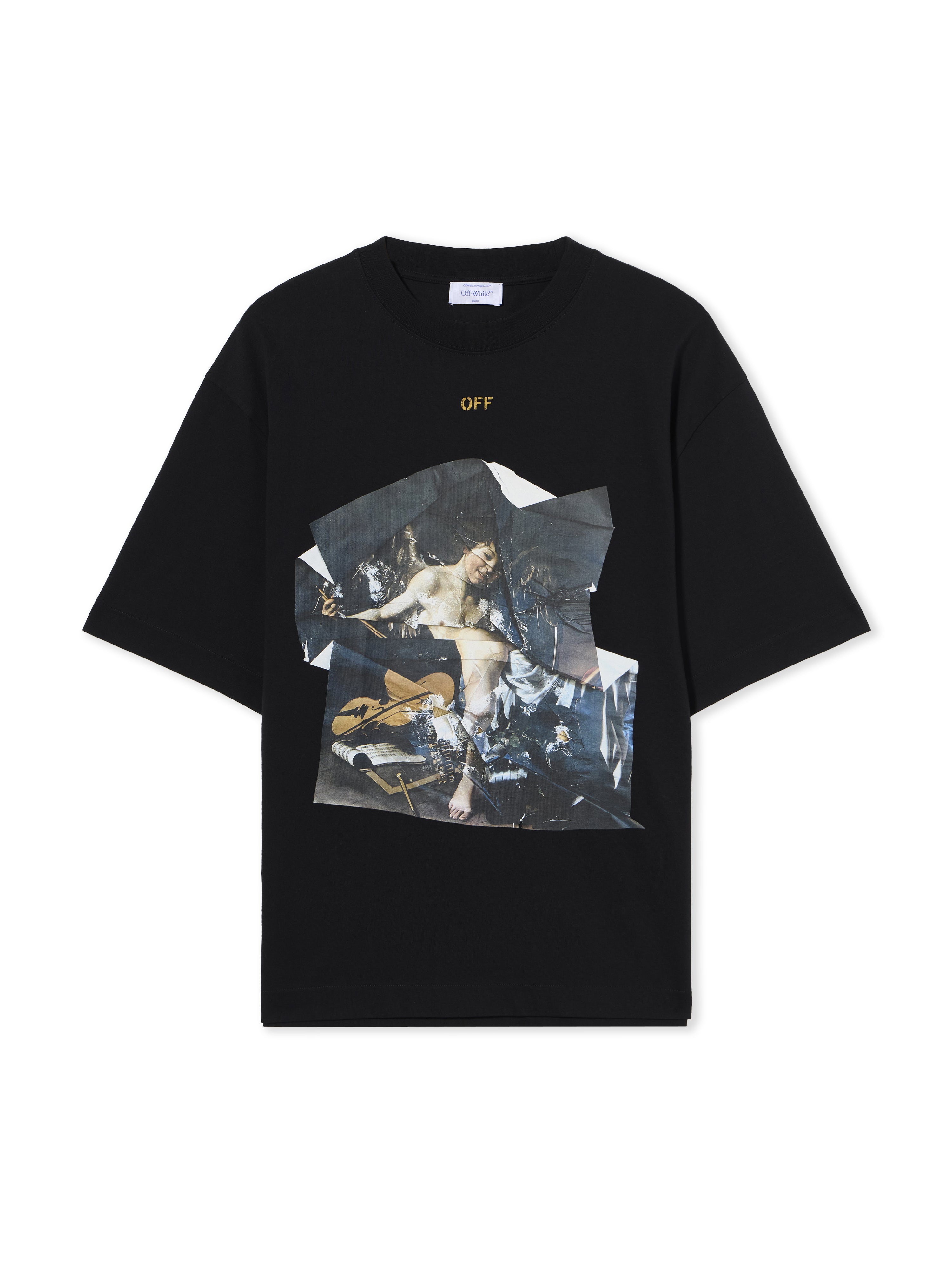 Off-White Cupid Paper Skate Logo Tee Black