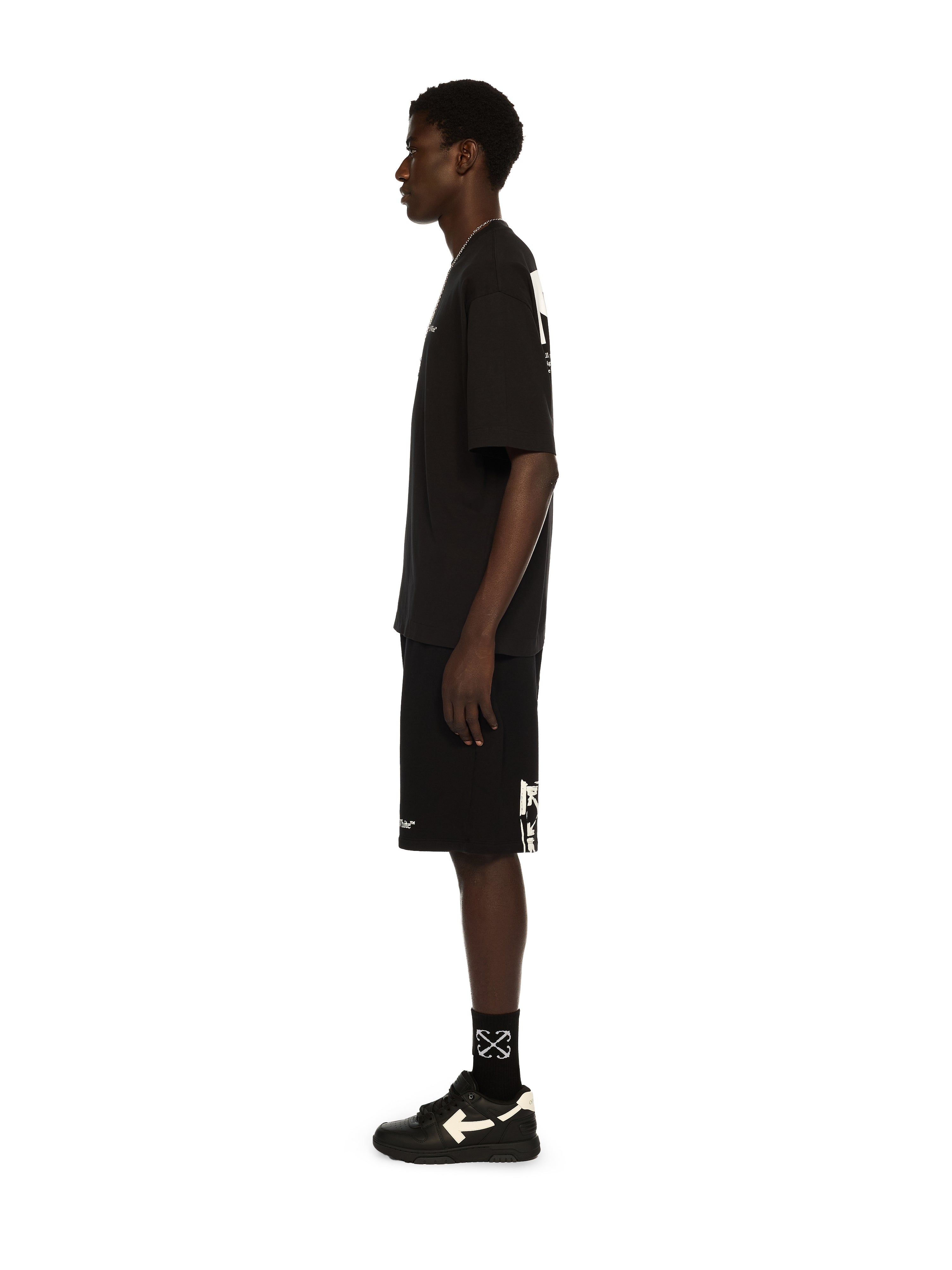Off-White Half Arrow Skate Logo Tshirt Black