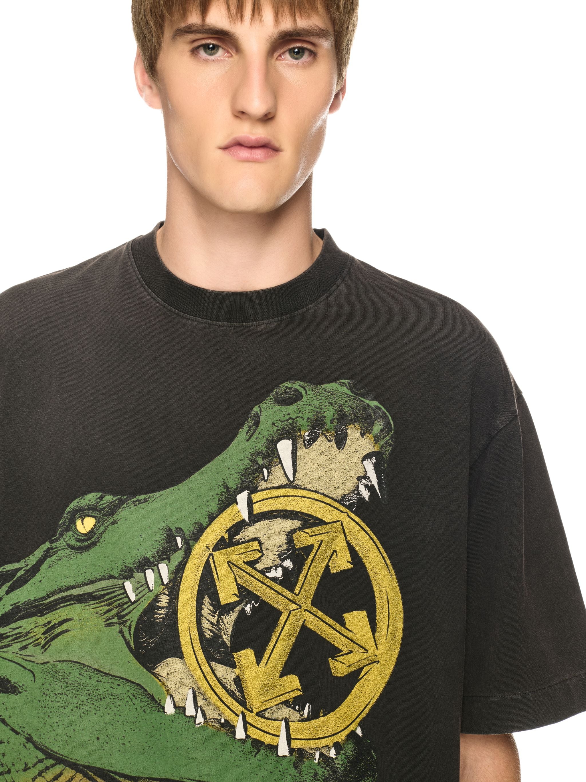Off-White Big Croco Skate Ss Tee Black