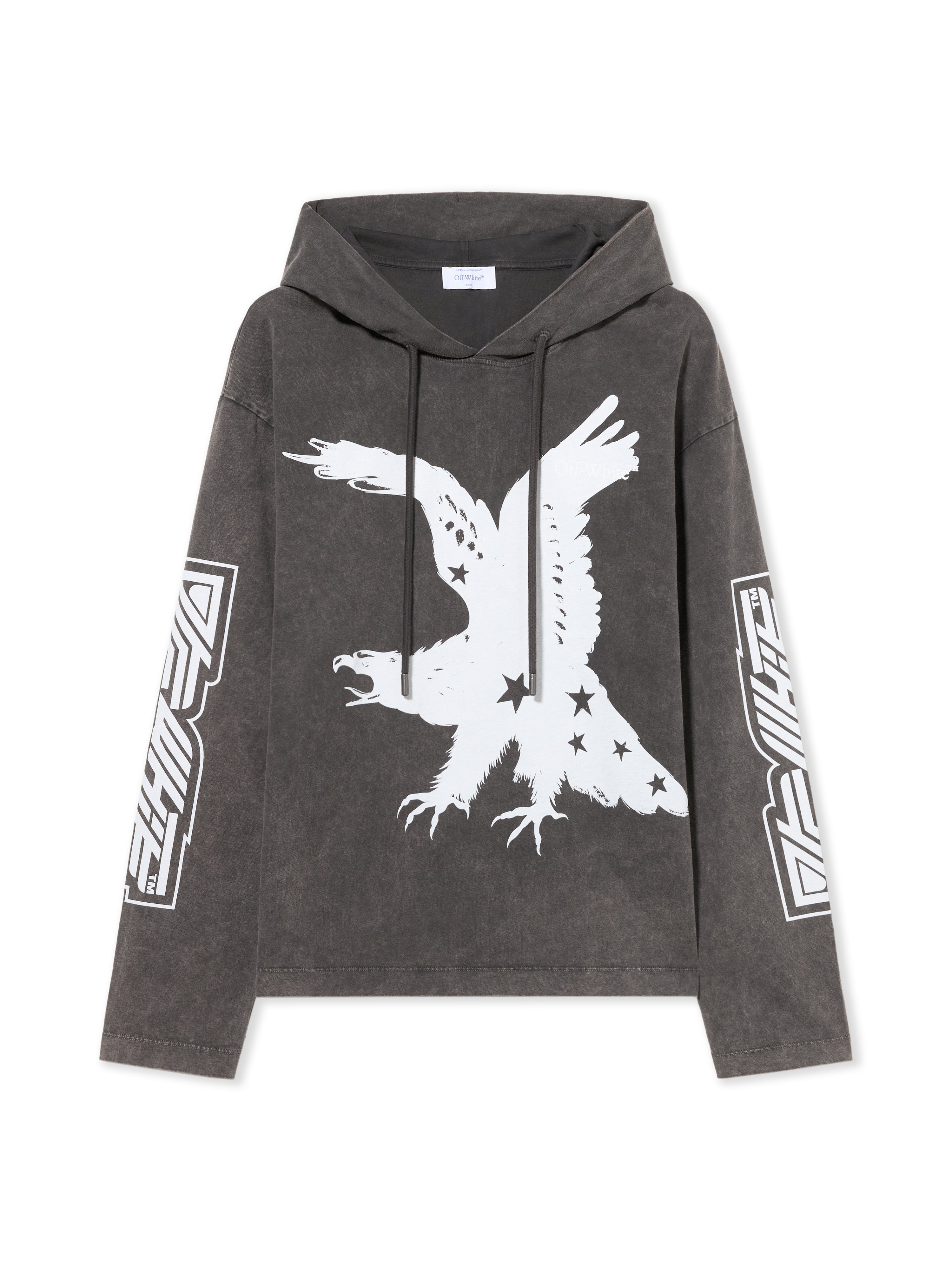 Off-White Eagle 90S Hooded Long Sleeve Tshirt Vintage