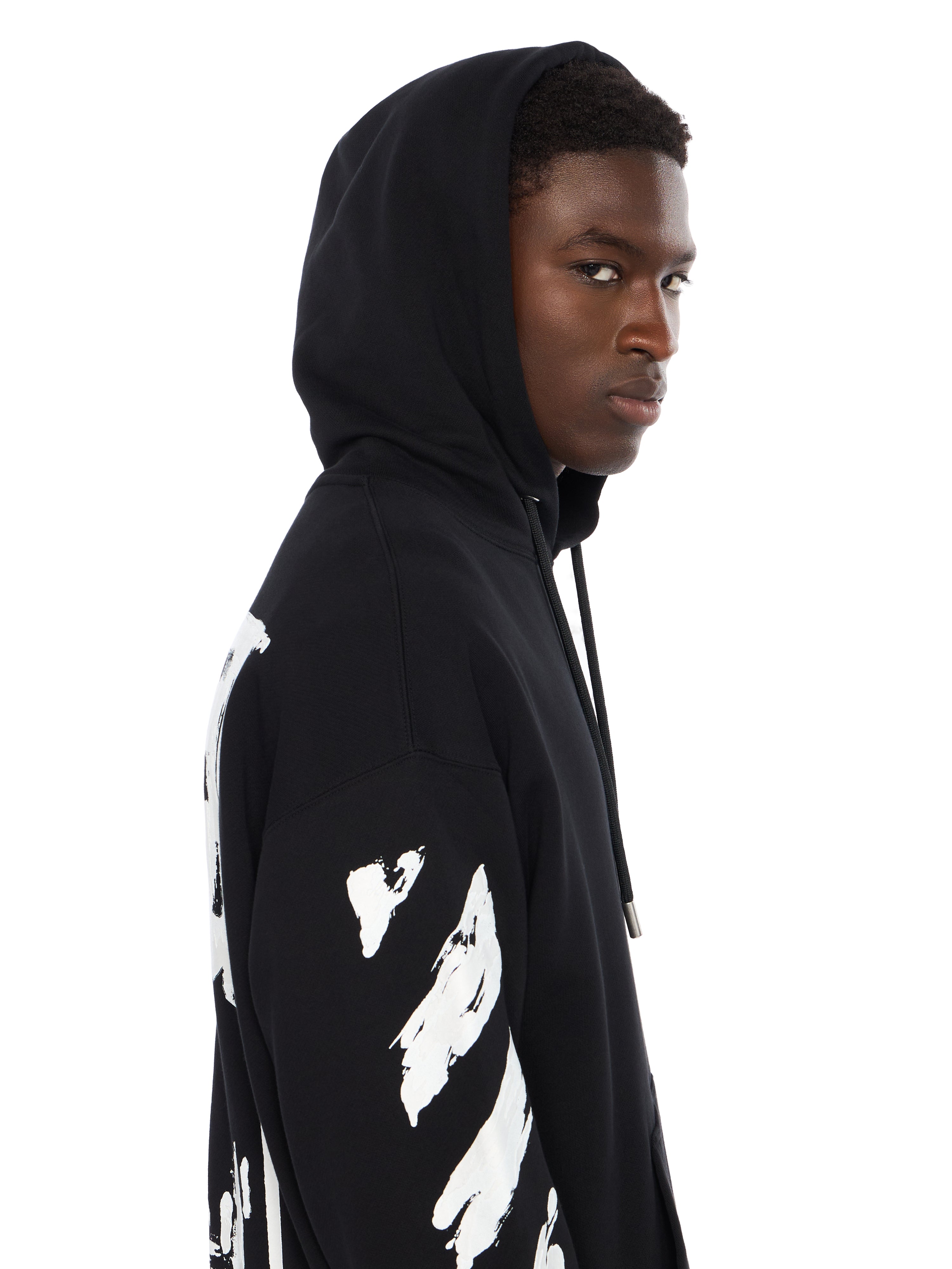 Off-White Ink Arrow Skate Hoodie Black Cream