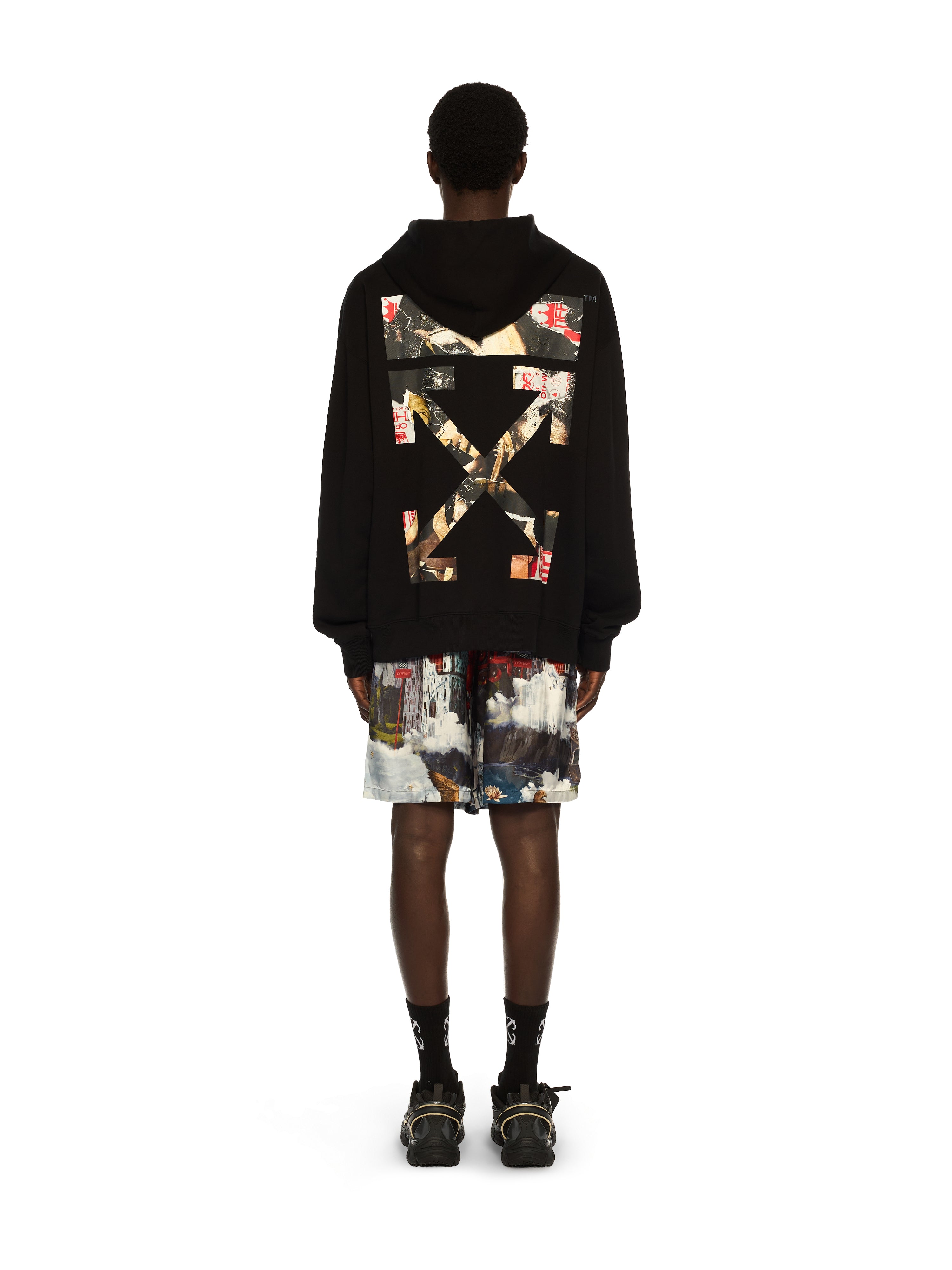 Off-White Paint Arrow Skate Hoodie Black