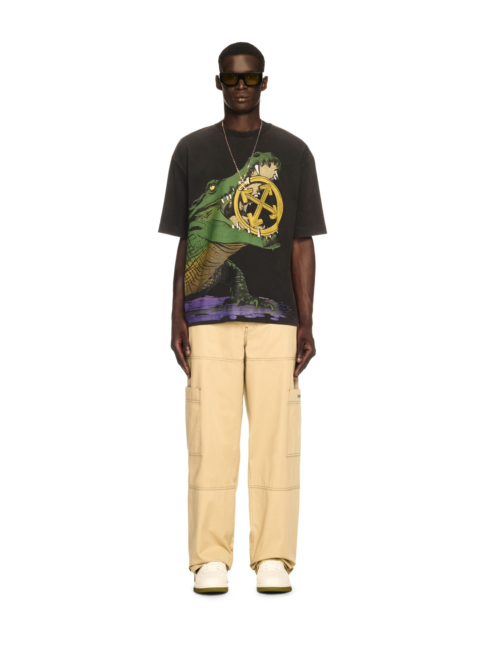 Off-White Stitch Cotgab Straight Cargo Yellow
