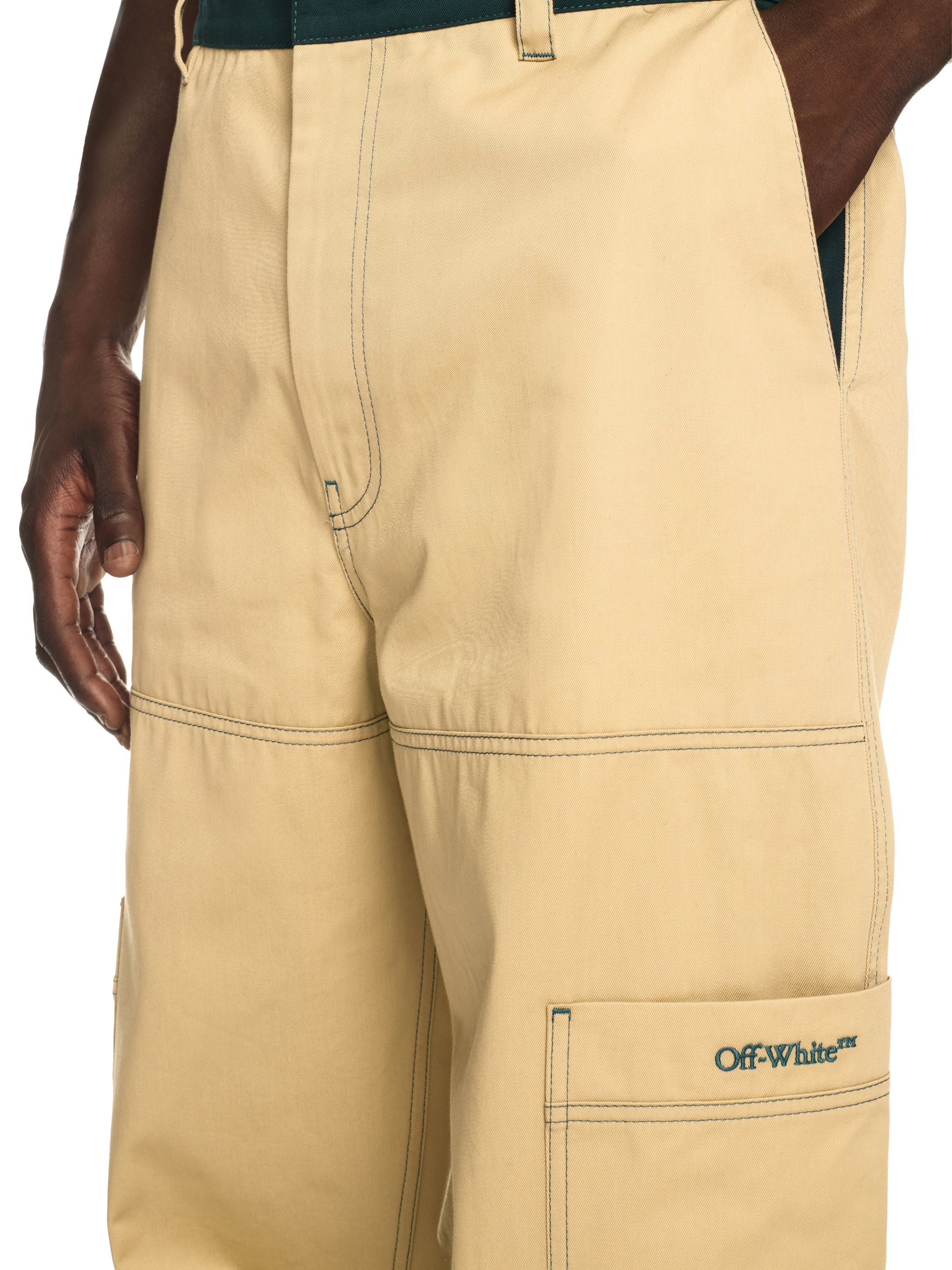 Off-White Stitch Cotgab Straight Cargo Yellow