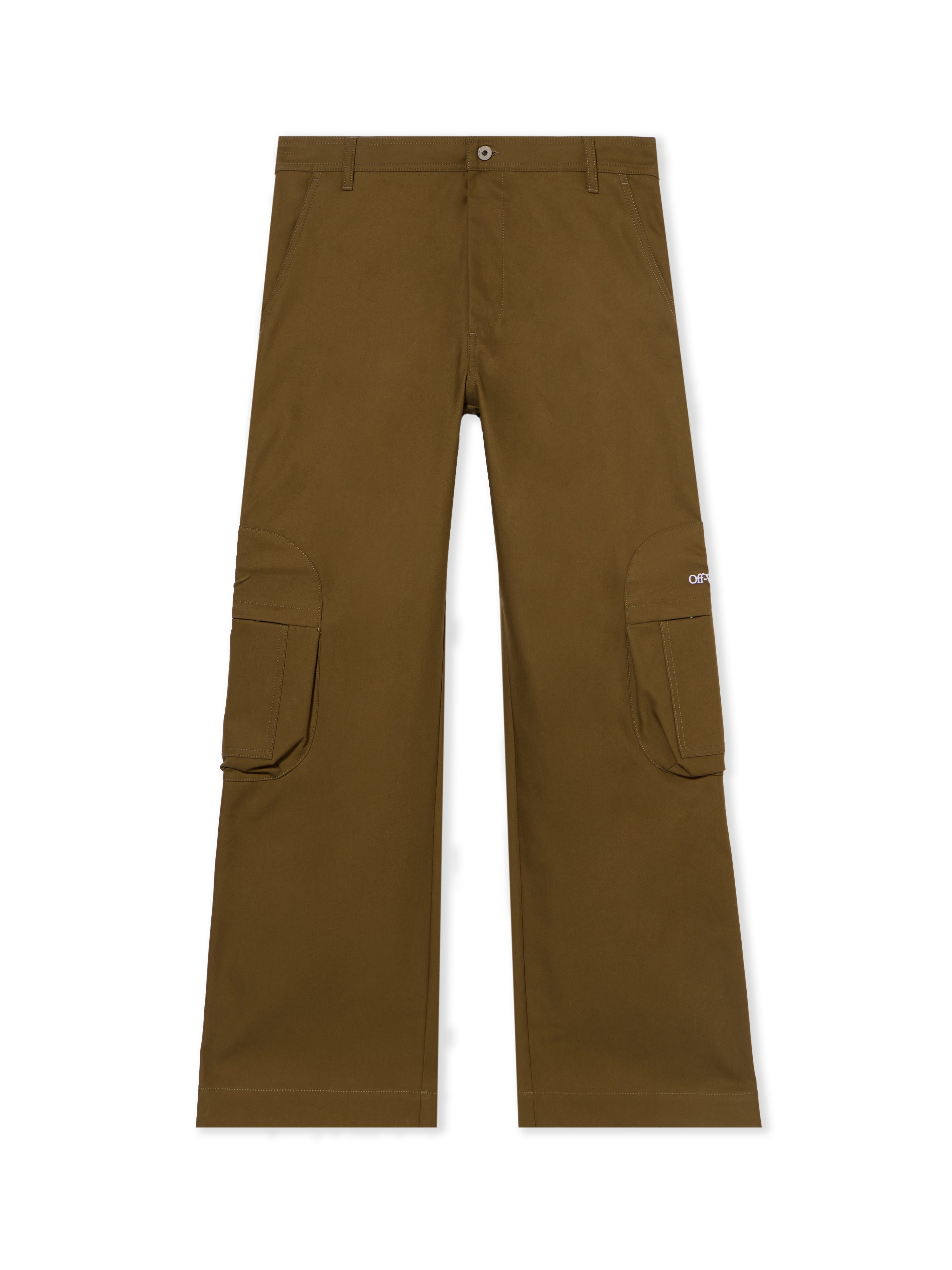 Off-White Bookish Cotton Cargo Pants Beech