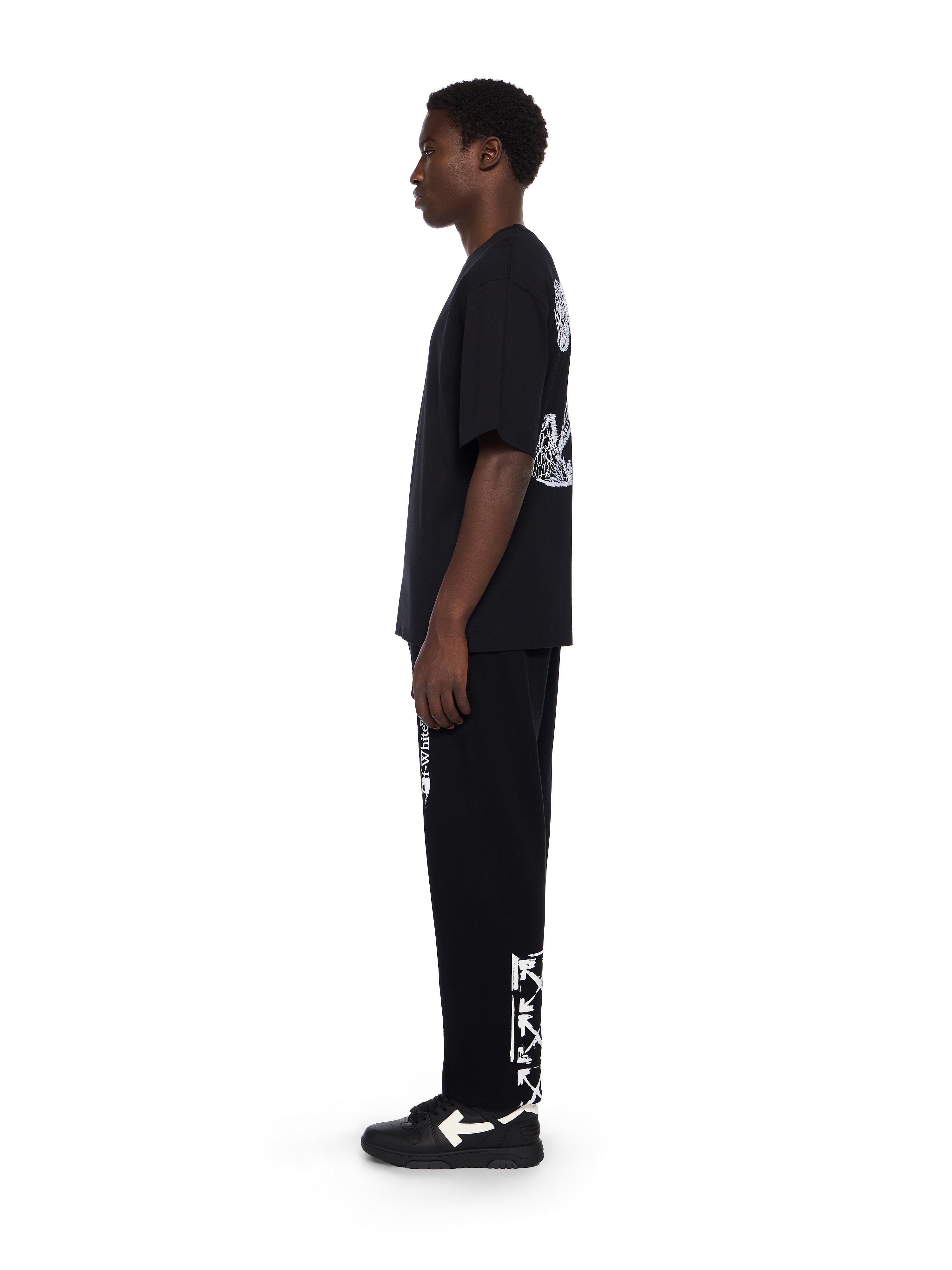 Off-White Ink Arrow Cuffed Sweatpants Black