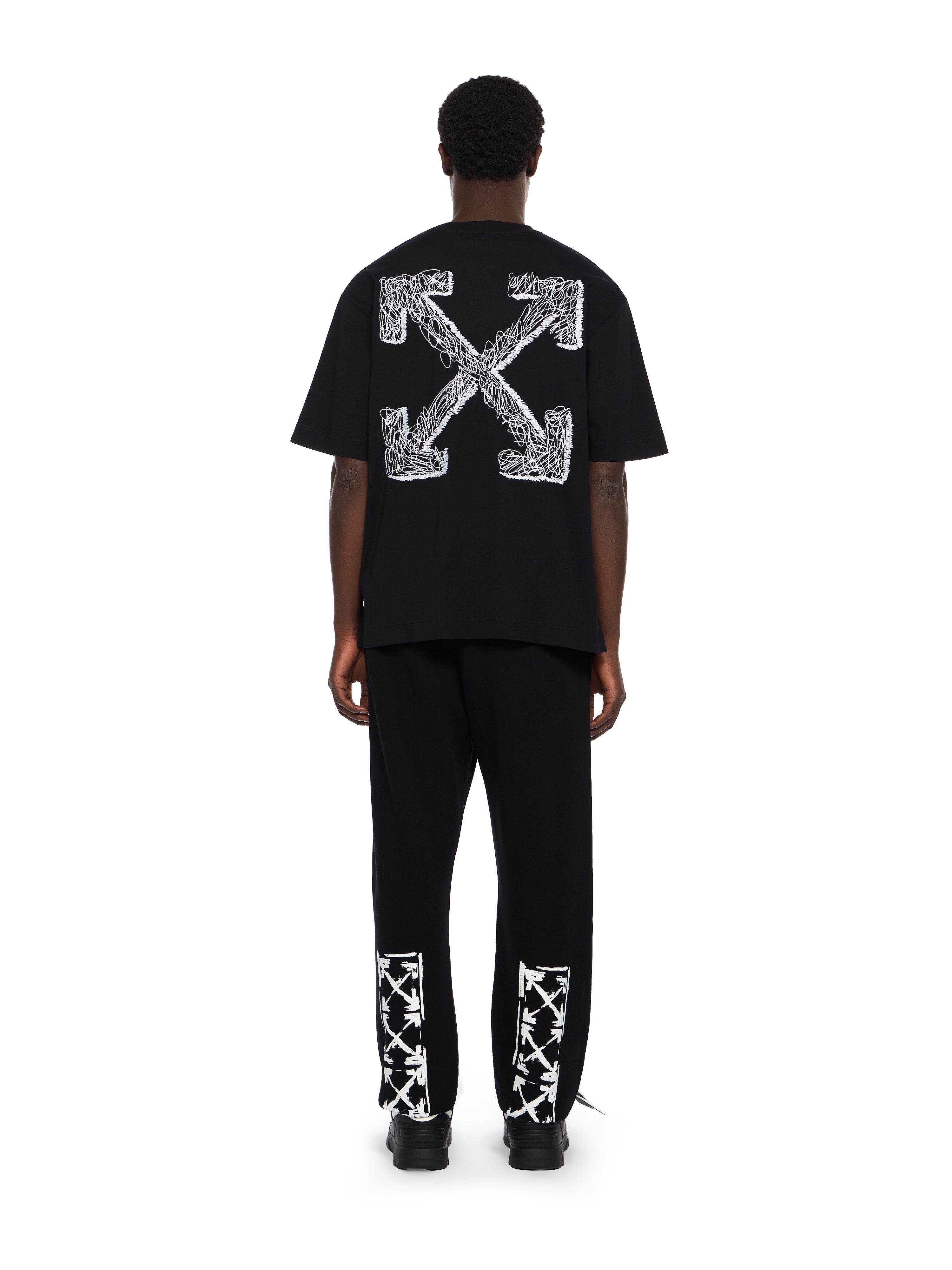 Off-White Ink Arrow Cuffed Sweatpants Black