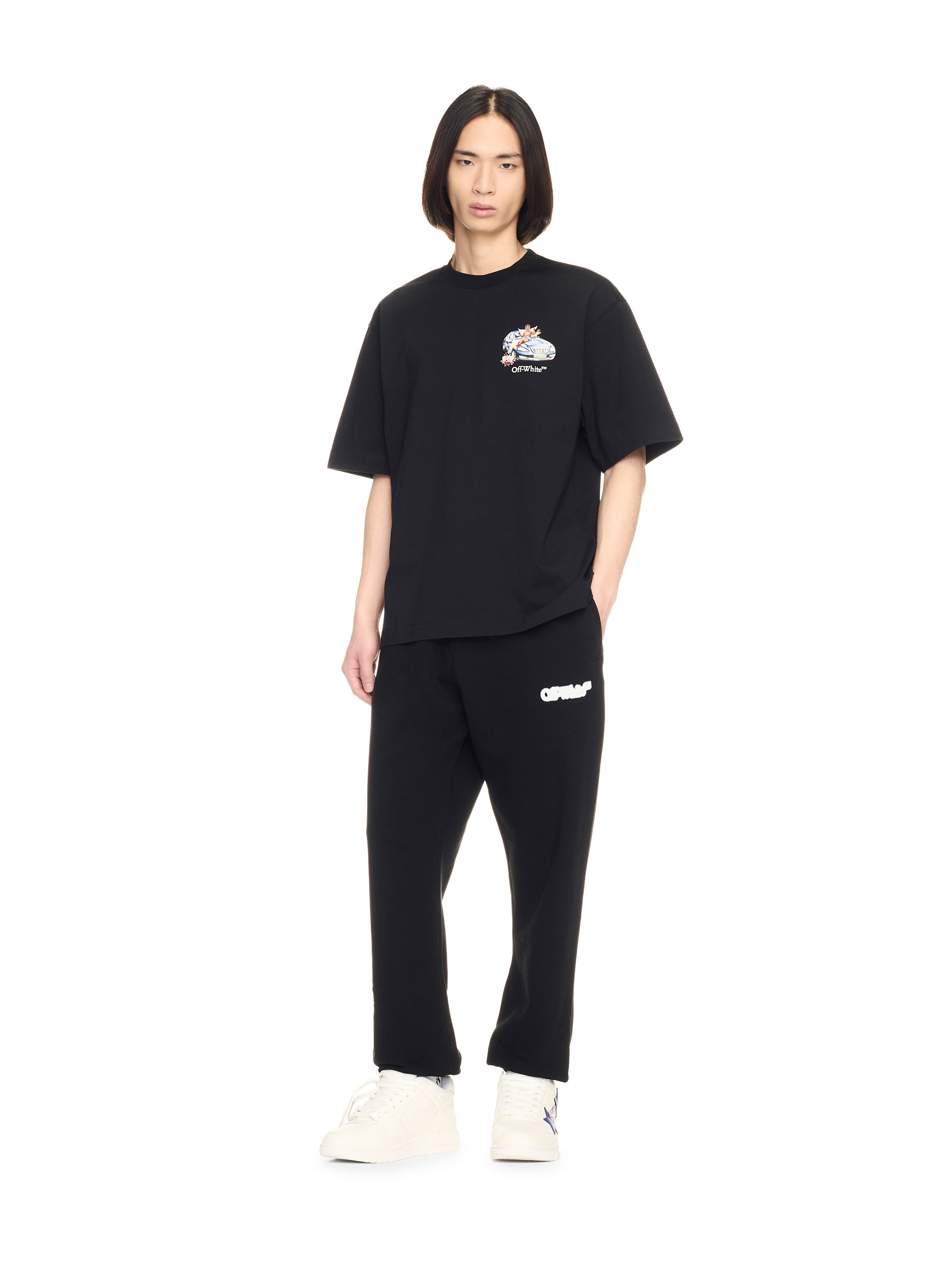 Off-White Spray Arrow Cuffed Sweatpants Black