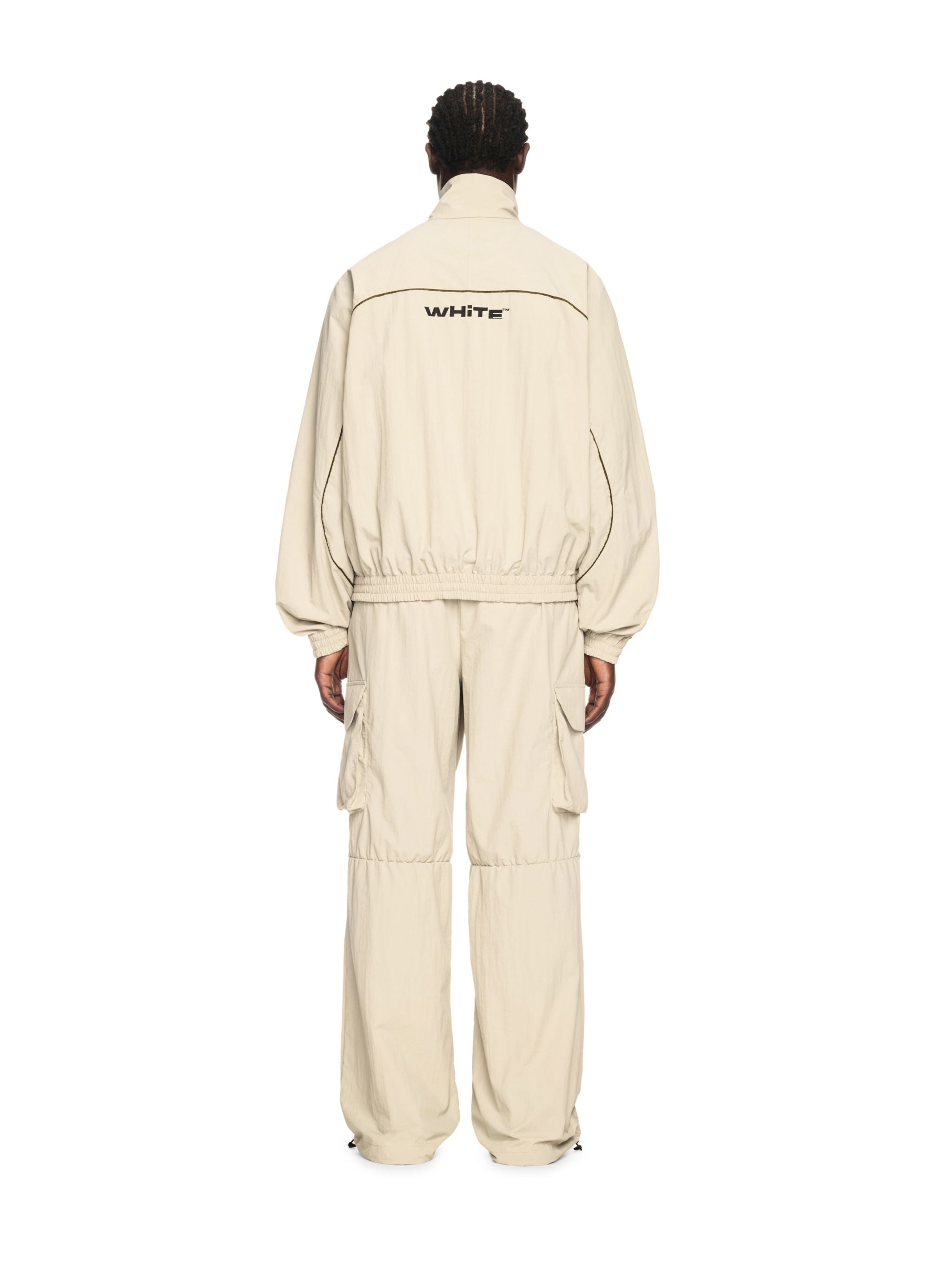 Off-White Gray Off Split Track Pants Neutrals