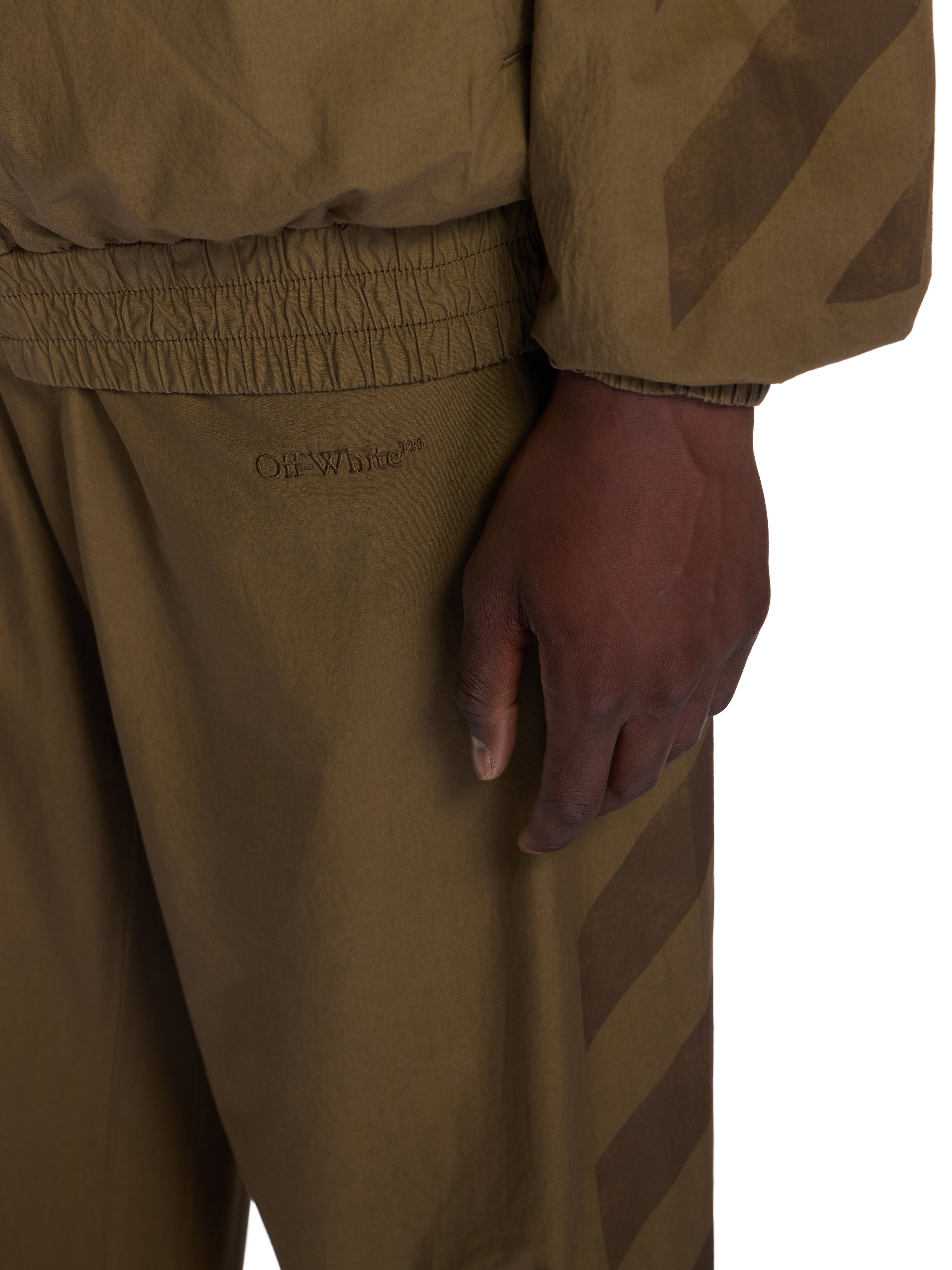 Off-White Diagonal Cotton Trackpants Beech
