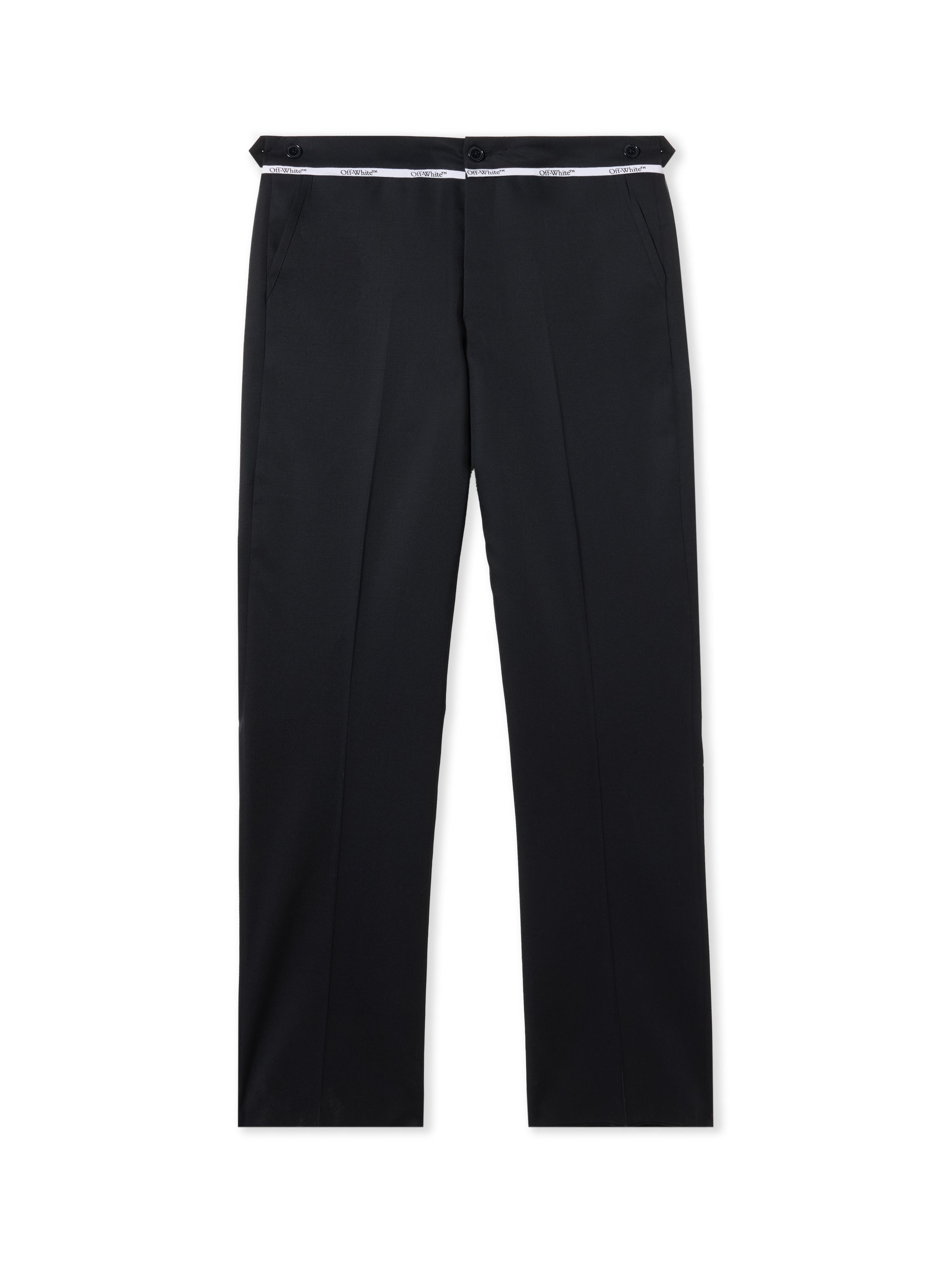 Off-White Wool Mini Flare Pants Black