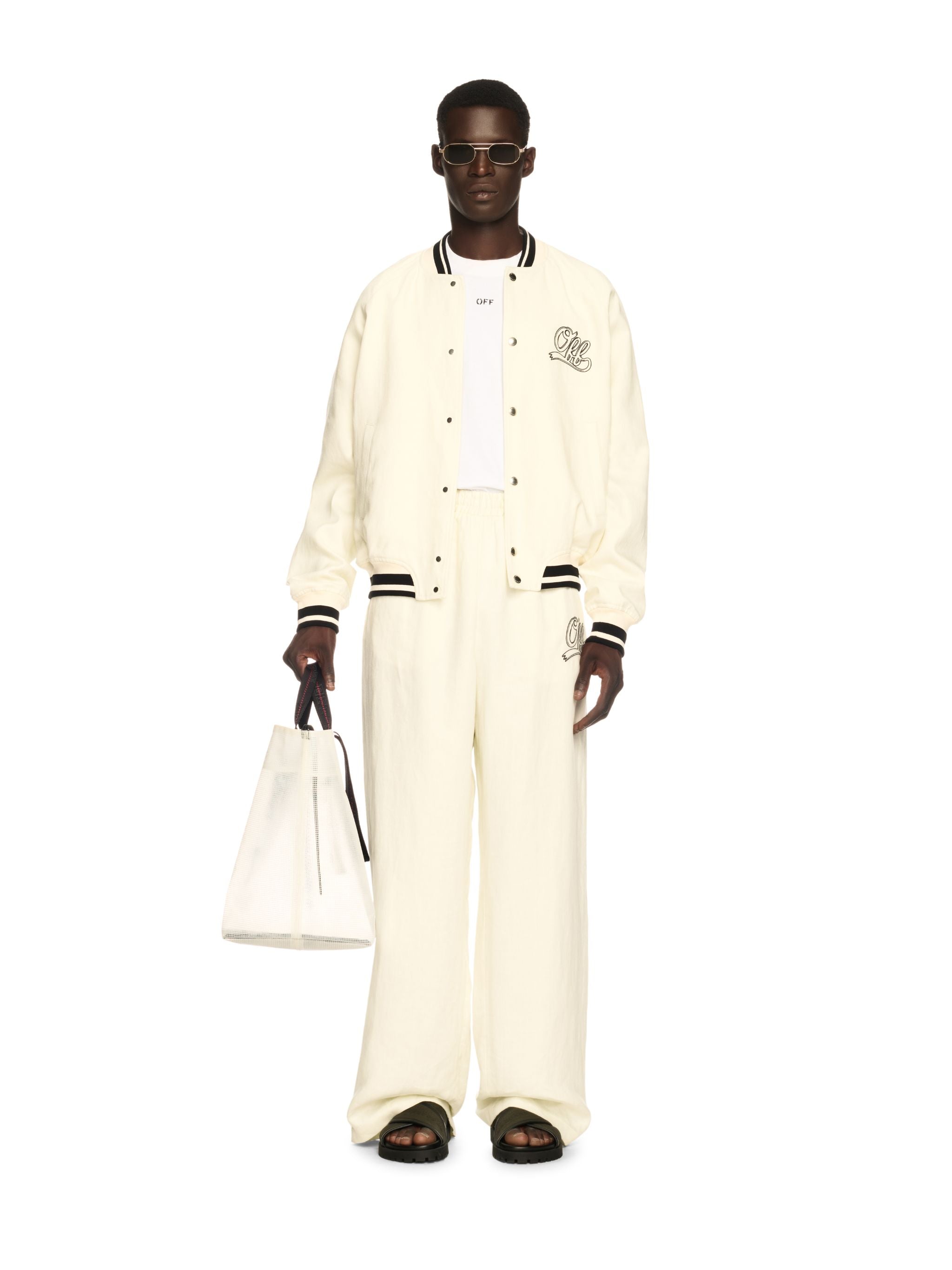 Off-White Off Italic Linen Souvenir Var Neutrals