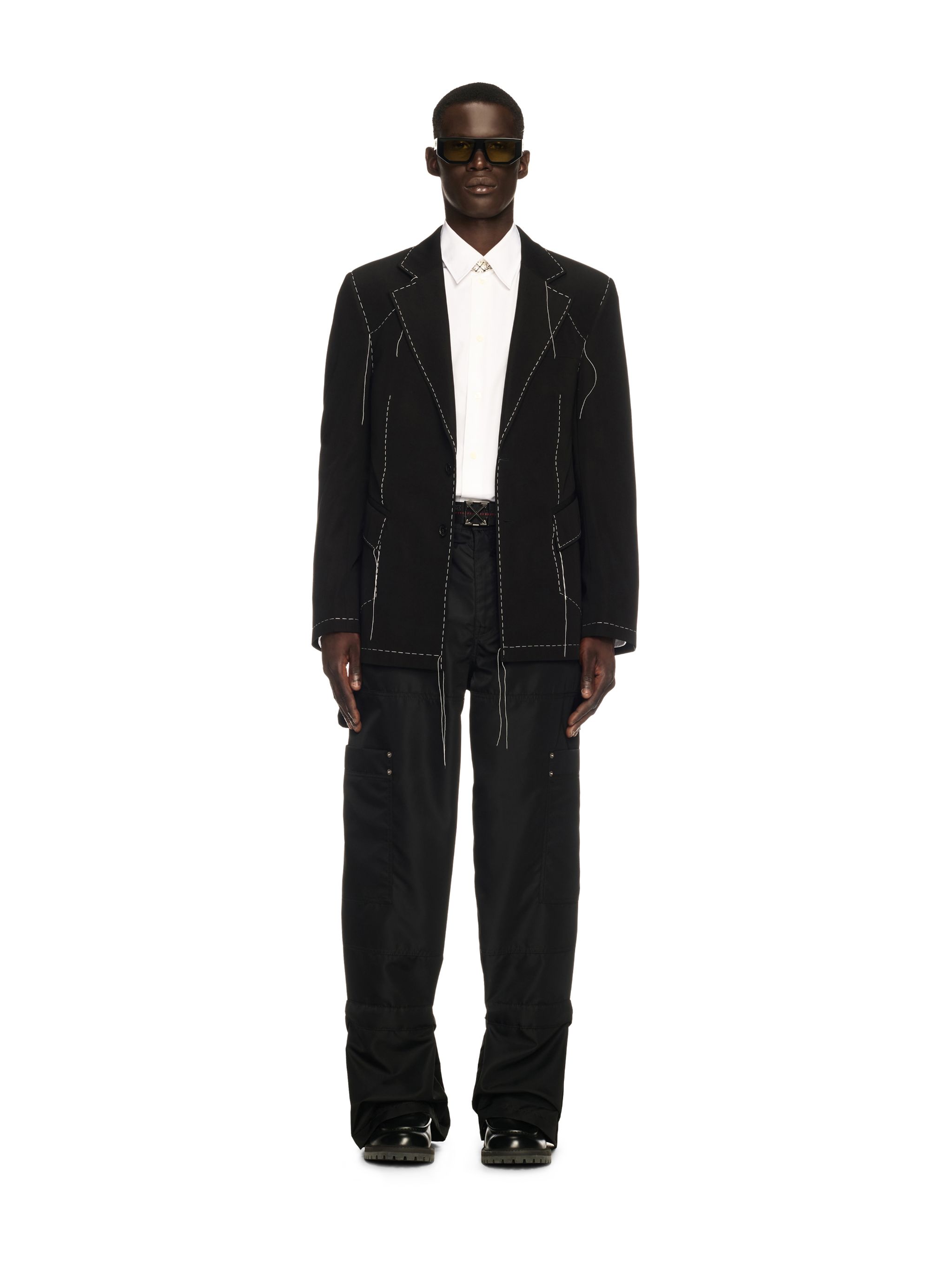 Off-White 00 Stitch Woolgab Relax Jkt Black
