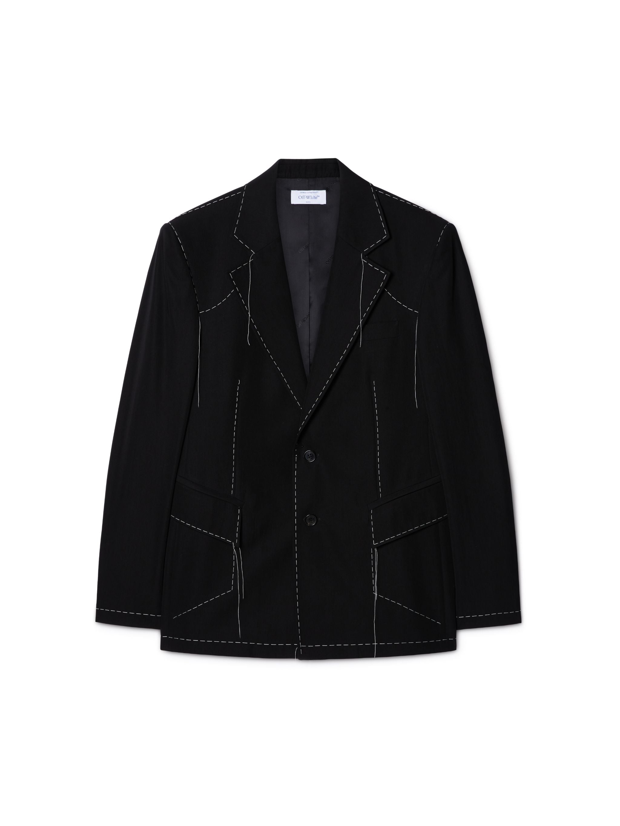 Off-White 00 Stitch Woolgab Relax Jkt Black