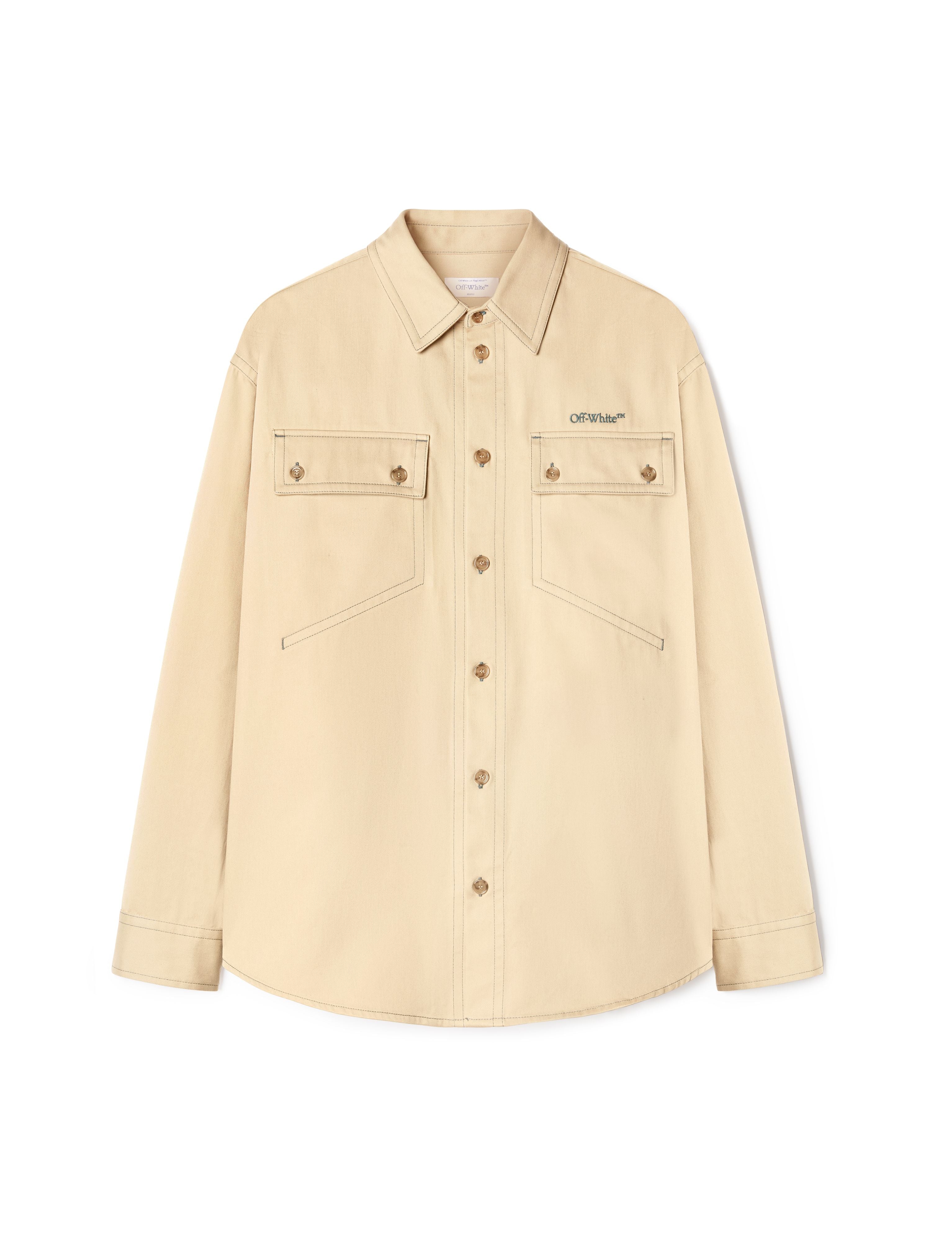 Off-White Stitch Cotgab Milit Overshir Grey
