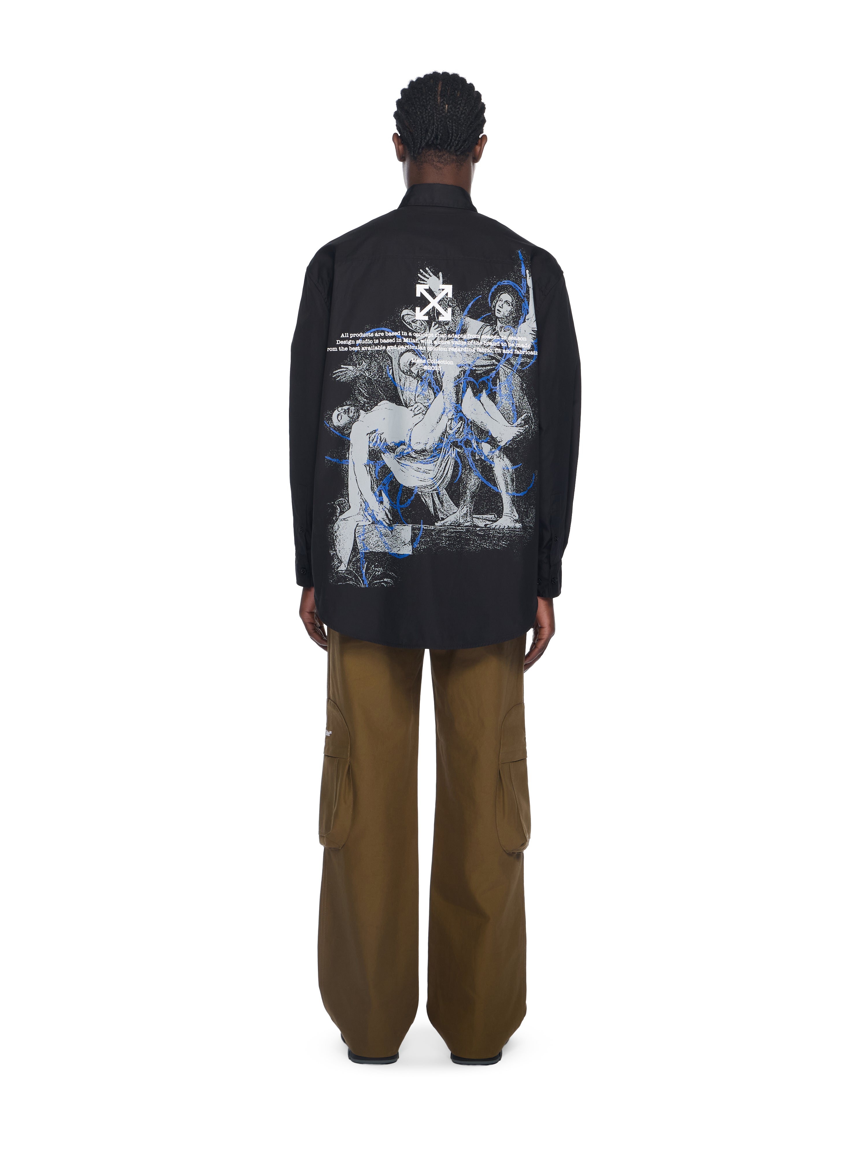 Off-White Faded Painting Over Shirt Black
