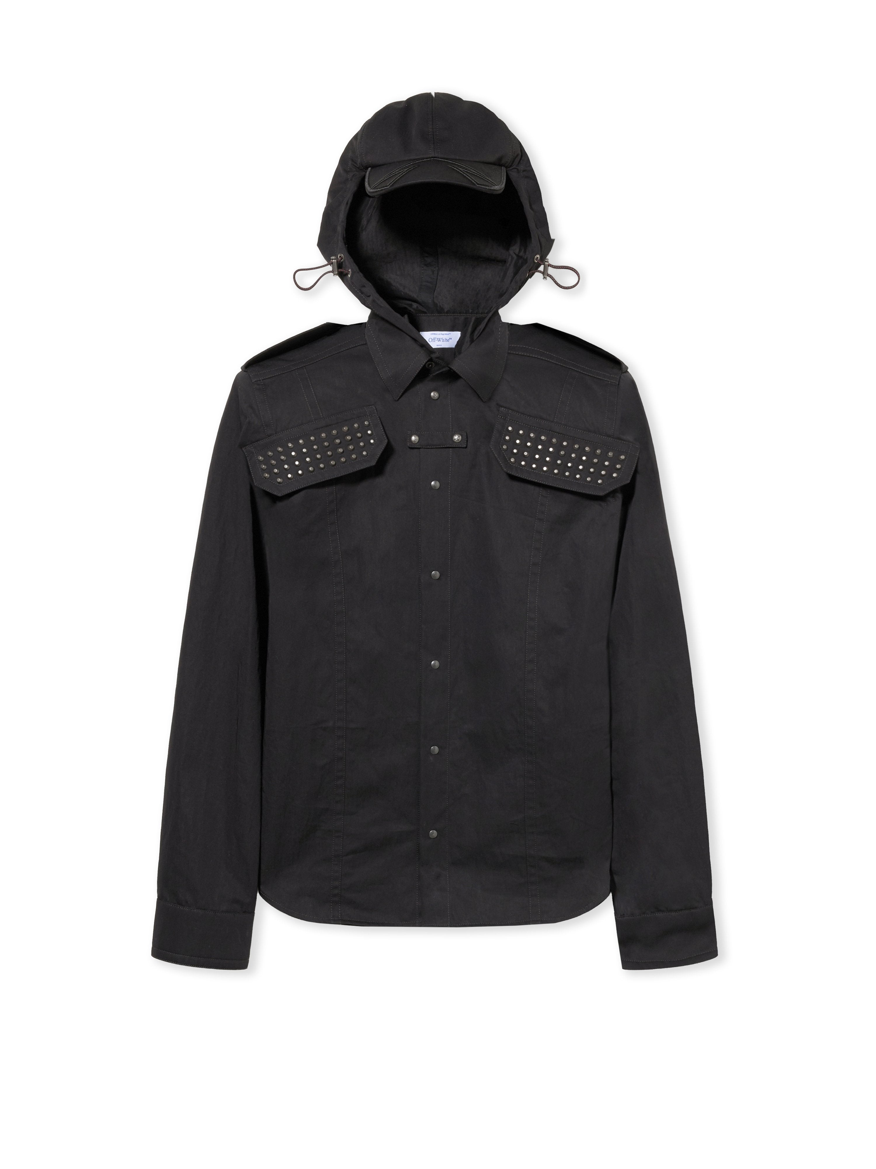 Off-White Studded Hooded Visor Arrow Shirt None