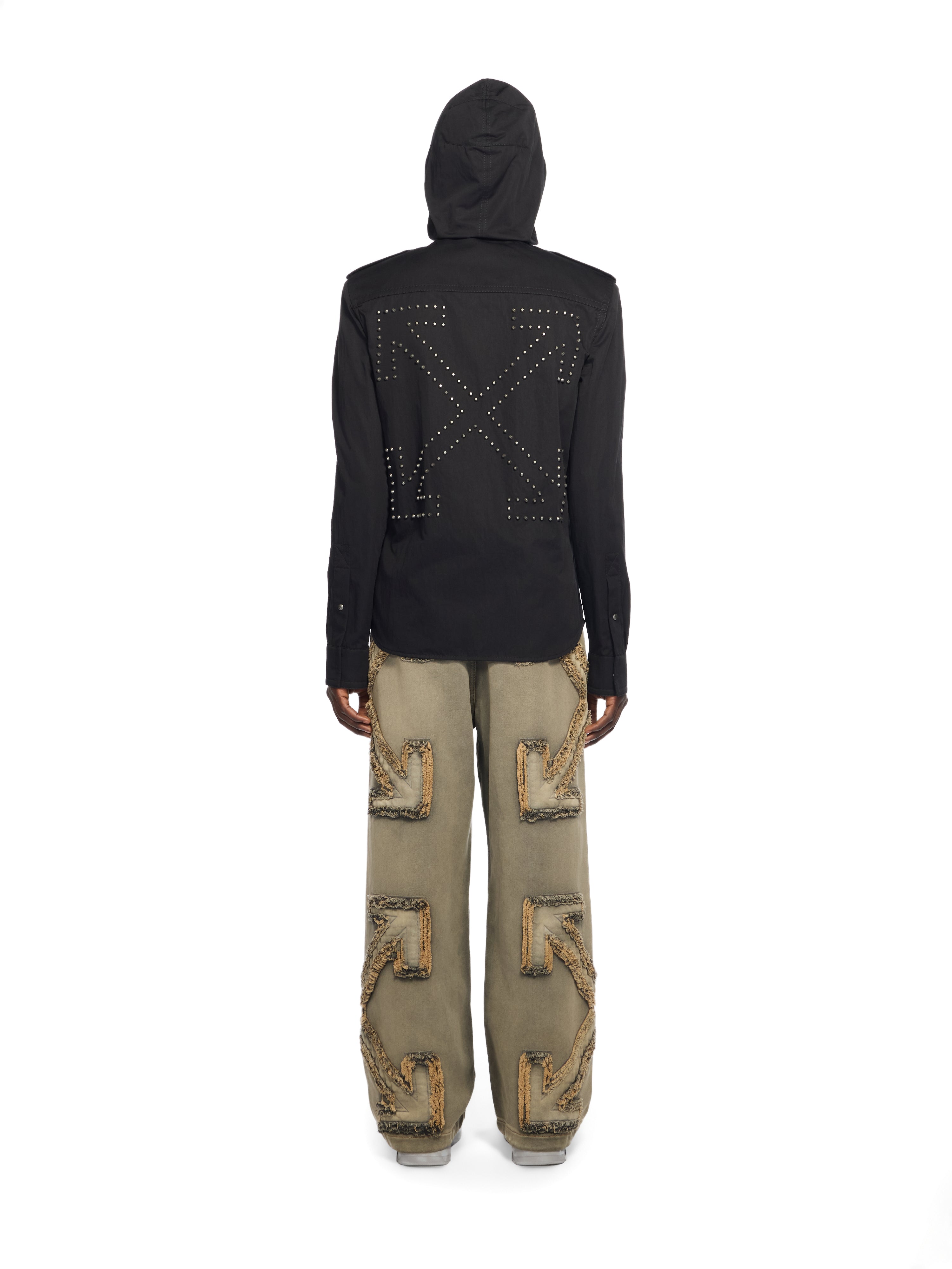 Off-White Studded Hooded Visor Arrow Shirt None