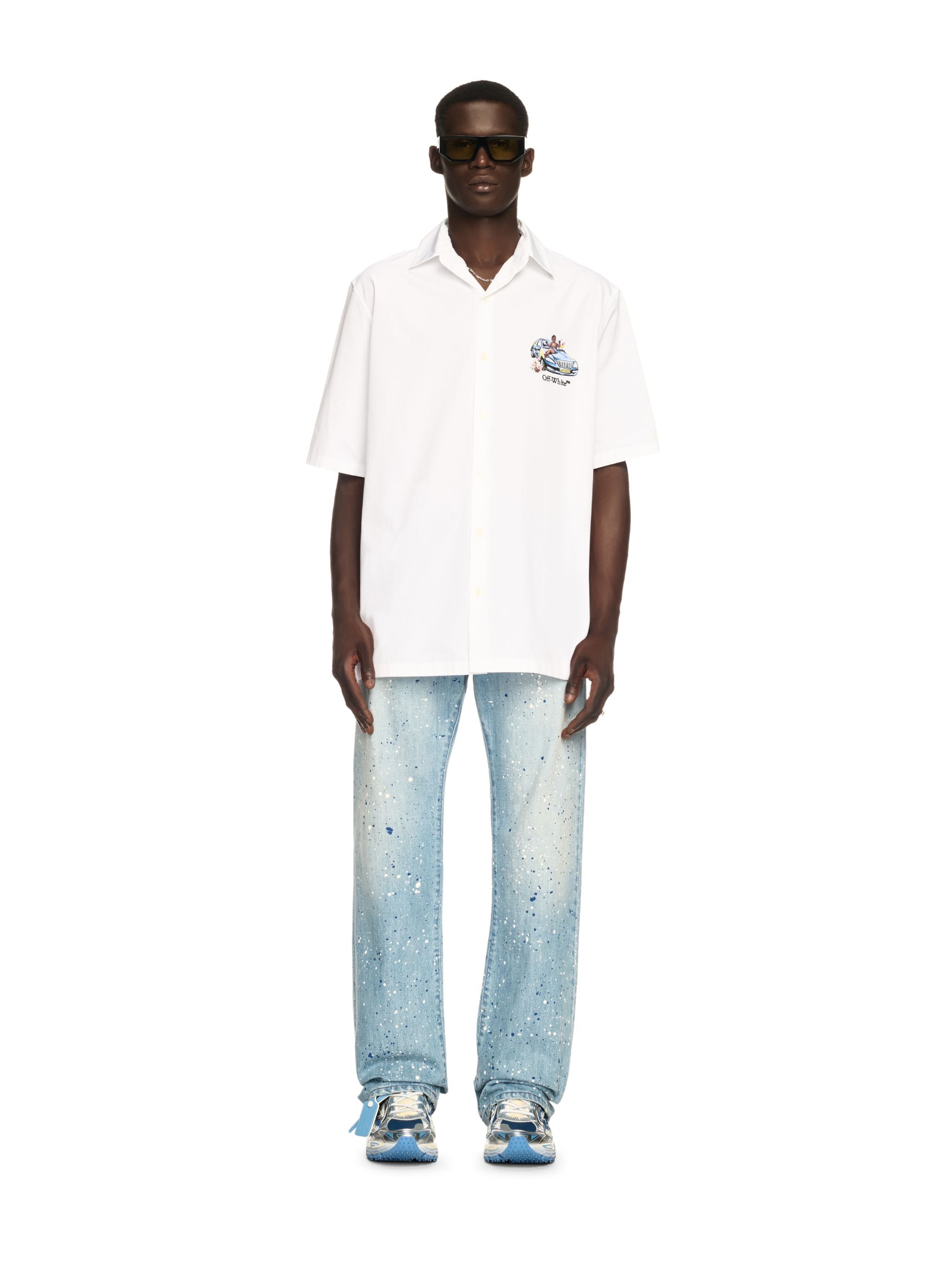 Off-White White Fresco Arrow Bowling Shirt