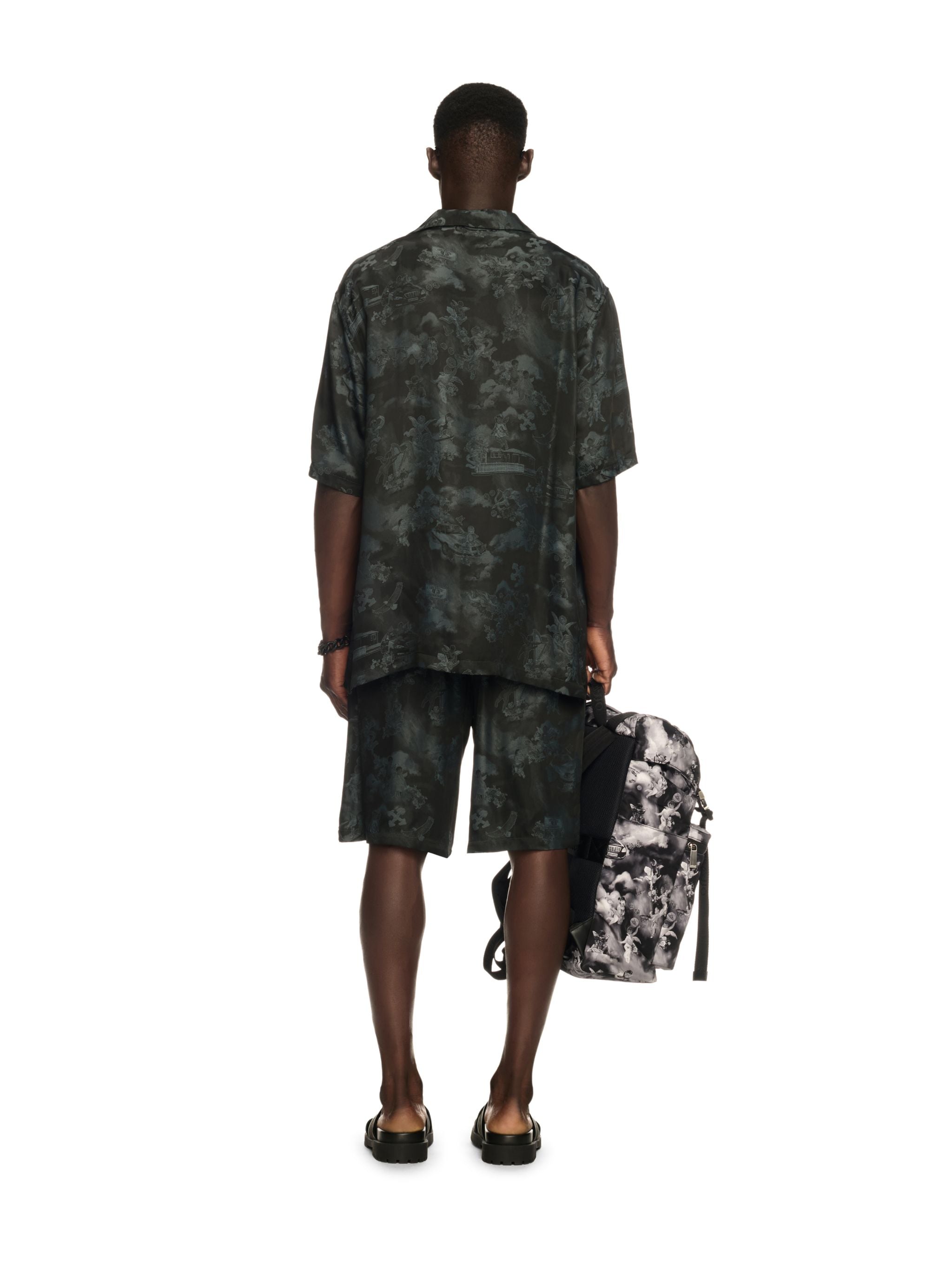 Off-White Black Jacquard Fresco Bowling Shirt