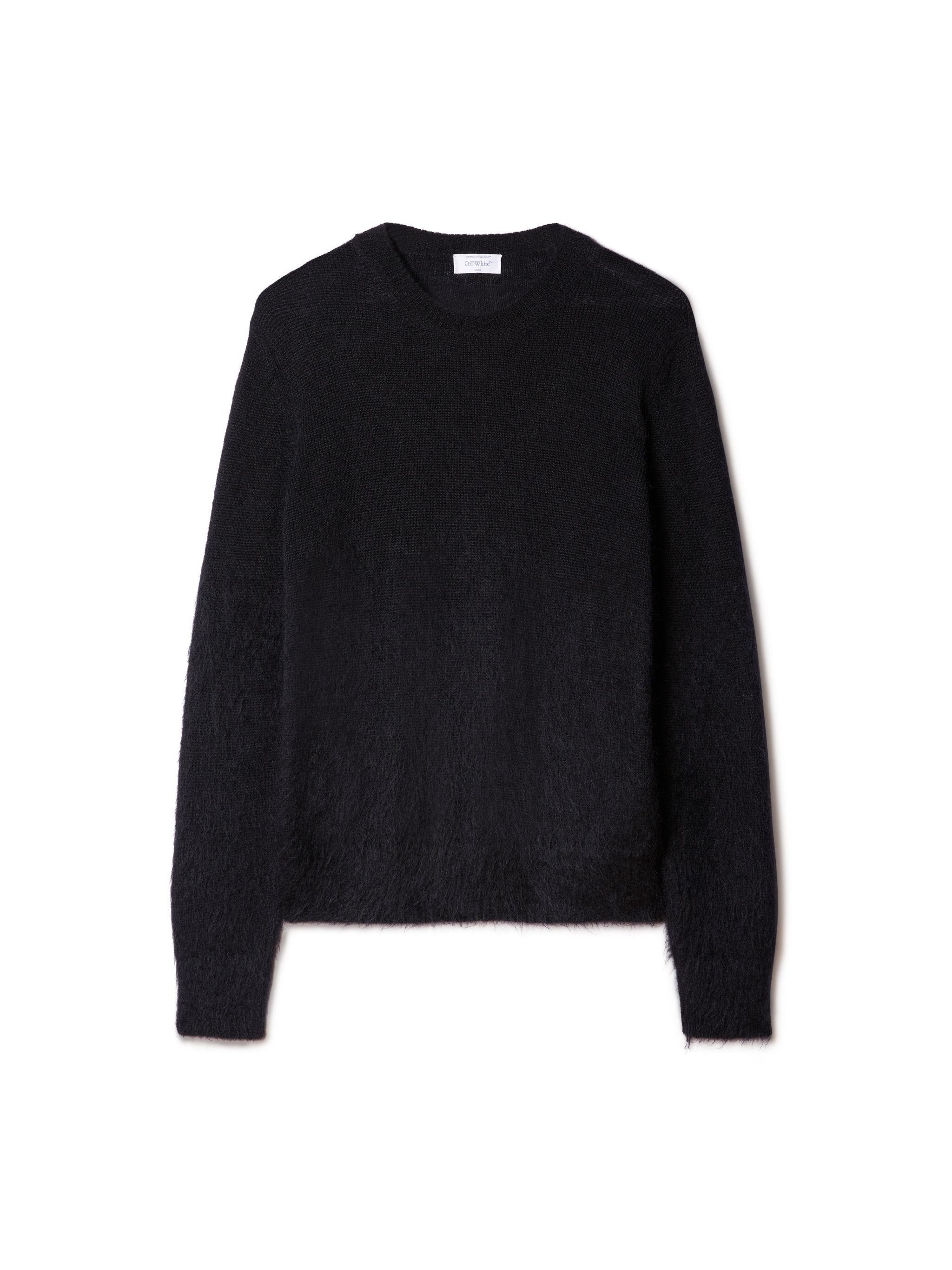 Off-White Mohair Arrow Knit Crewneck Black