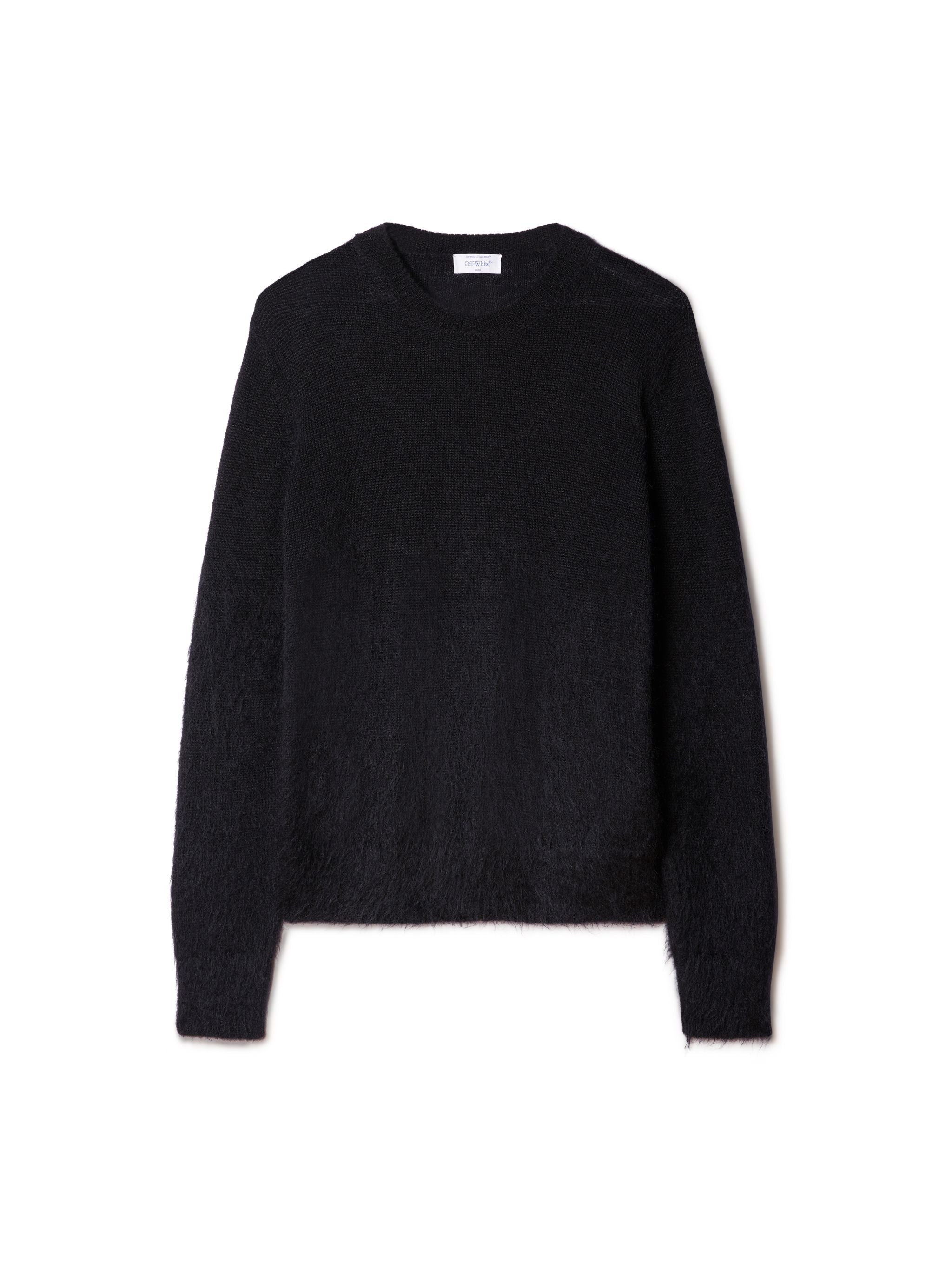 Off-White Mohair Arrow Knit Crewneck Black