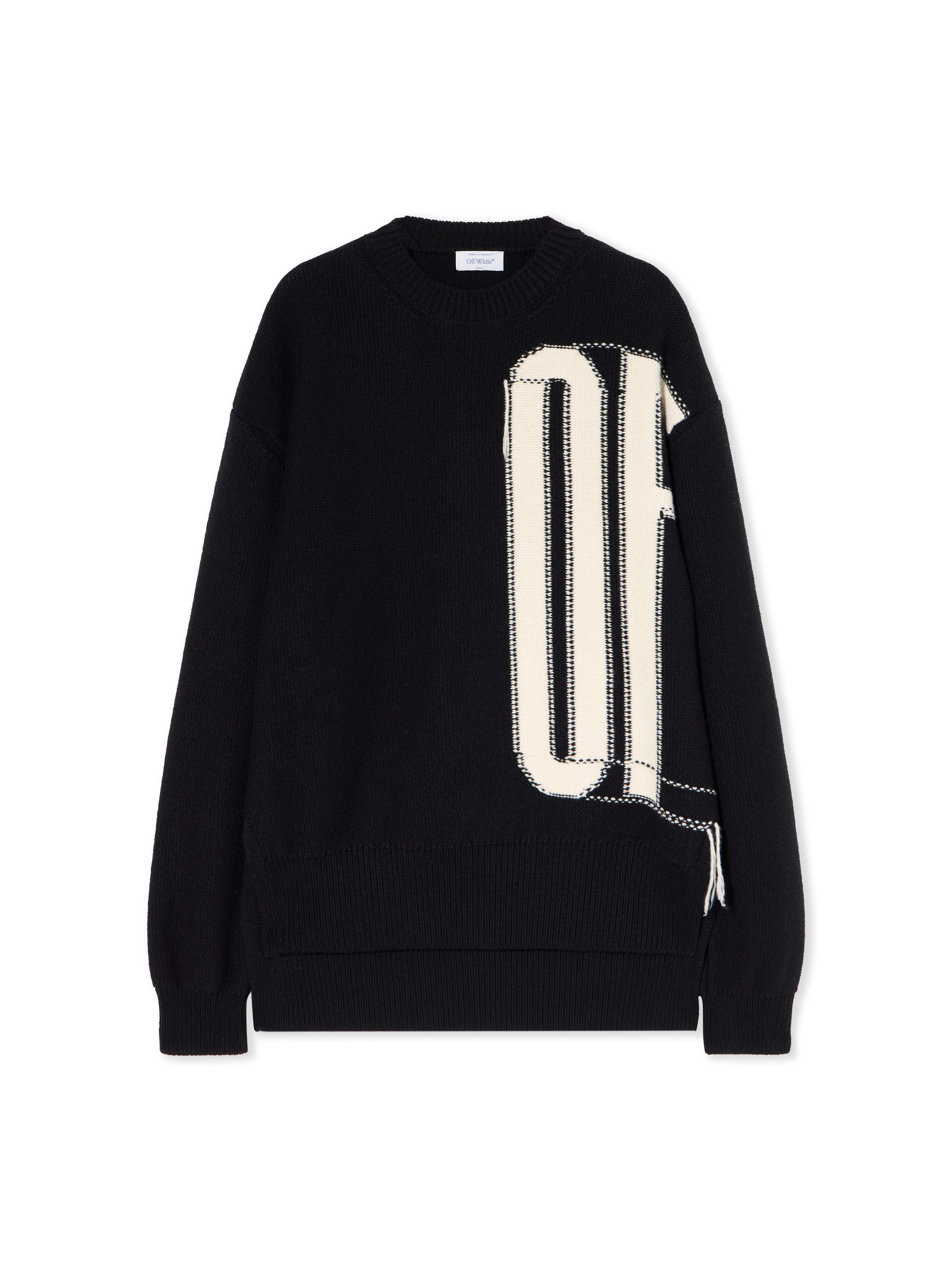Off-White Big Off Knit Crewneck Sweater Black