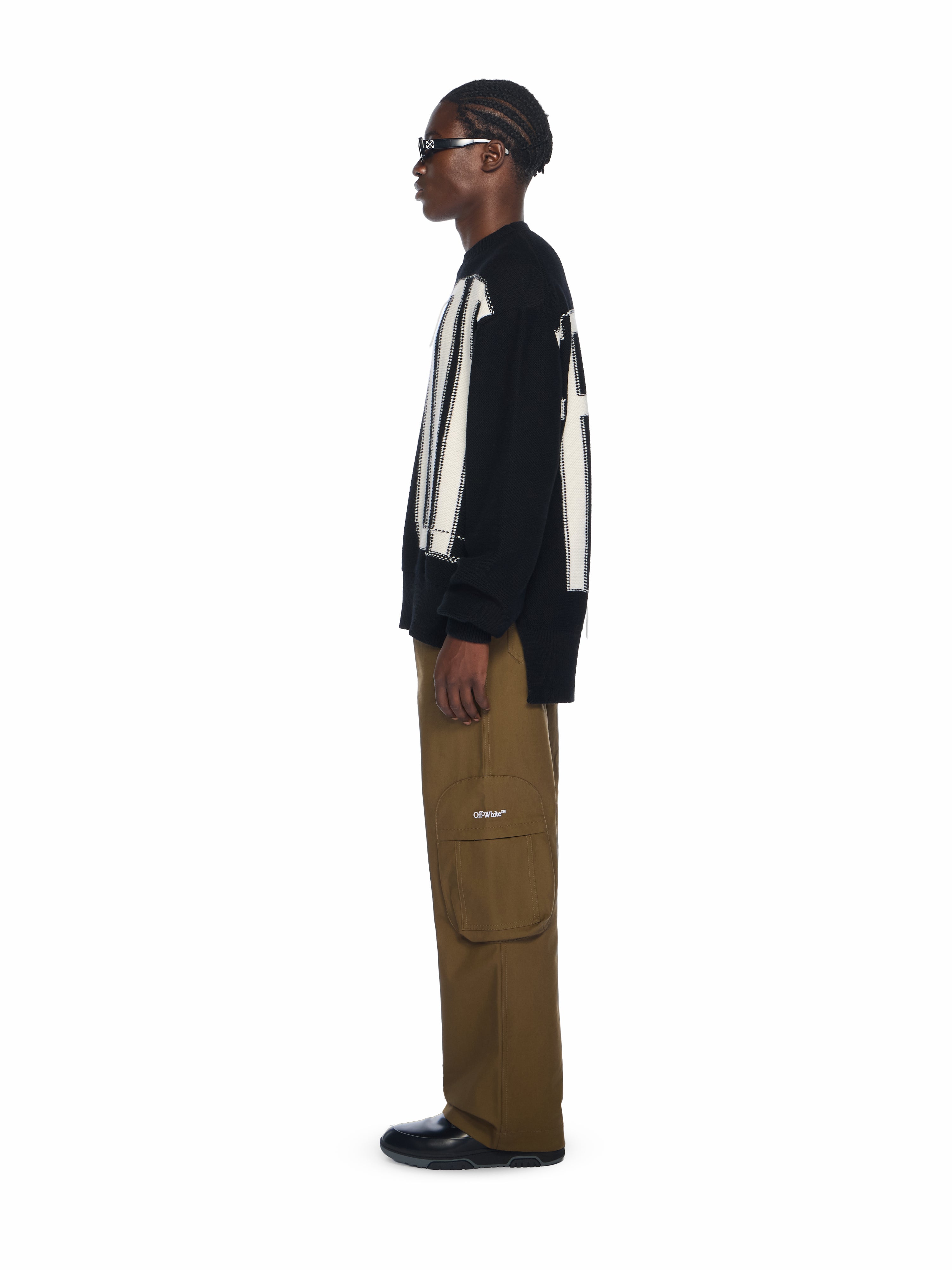 Off-White Big Off Knit Crewneck Sweater Black