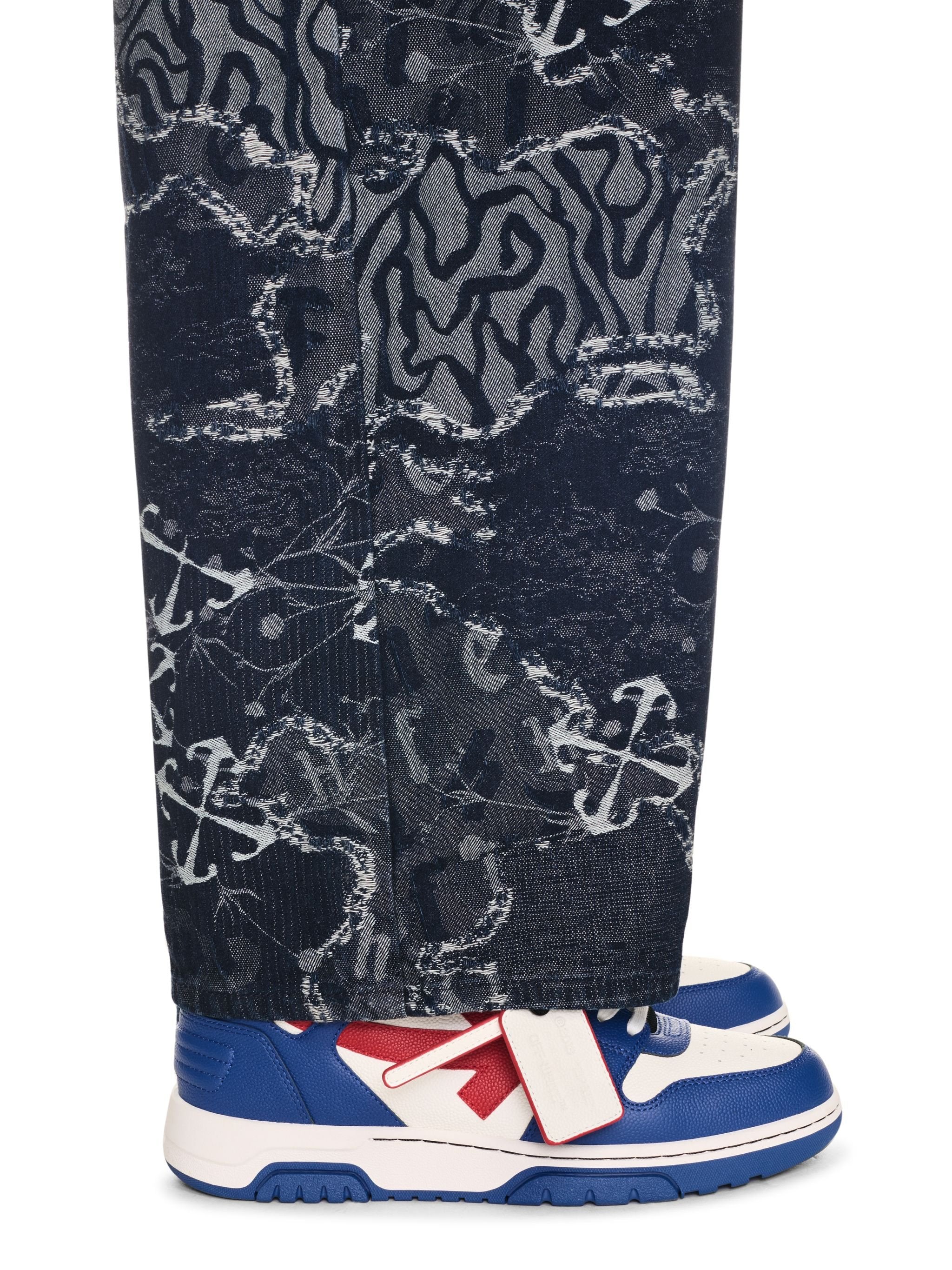 Off-White Out Of Office Basket Leather Blue
