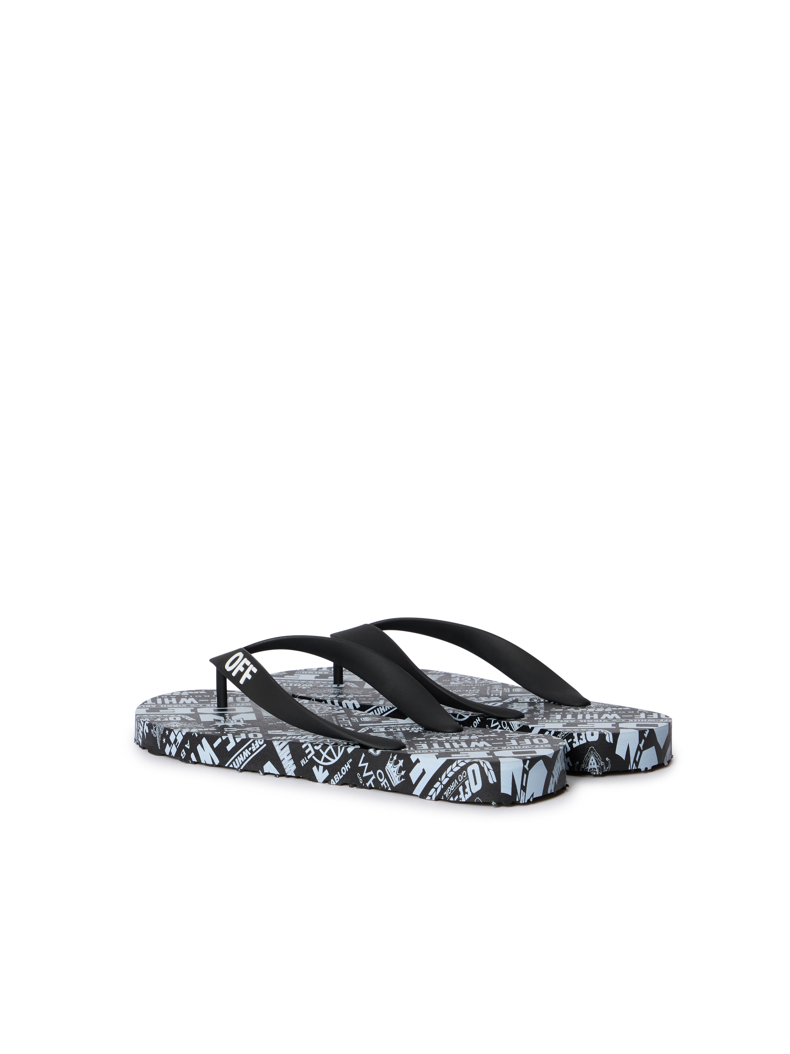 Off-White Off Stamp Flip Flops White
