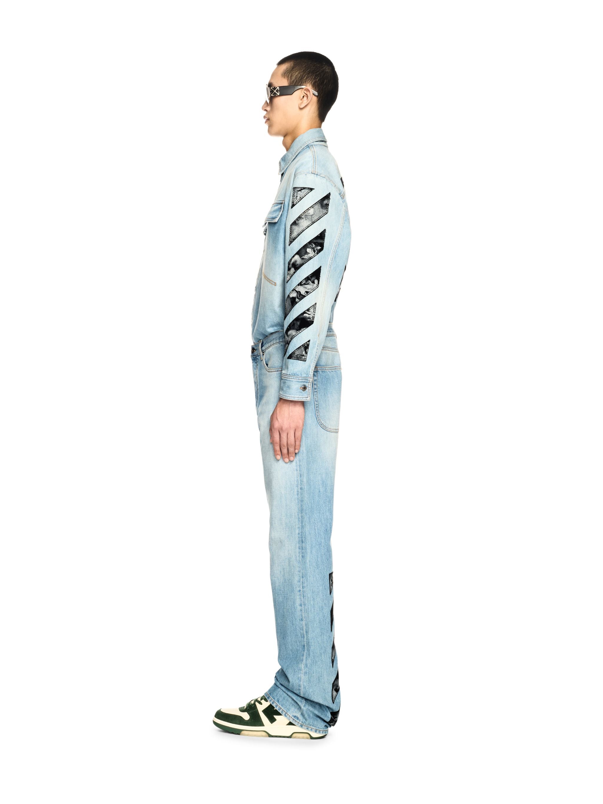 Off-White Fresco Diag Relaxed Jeans Blue