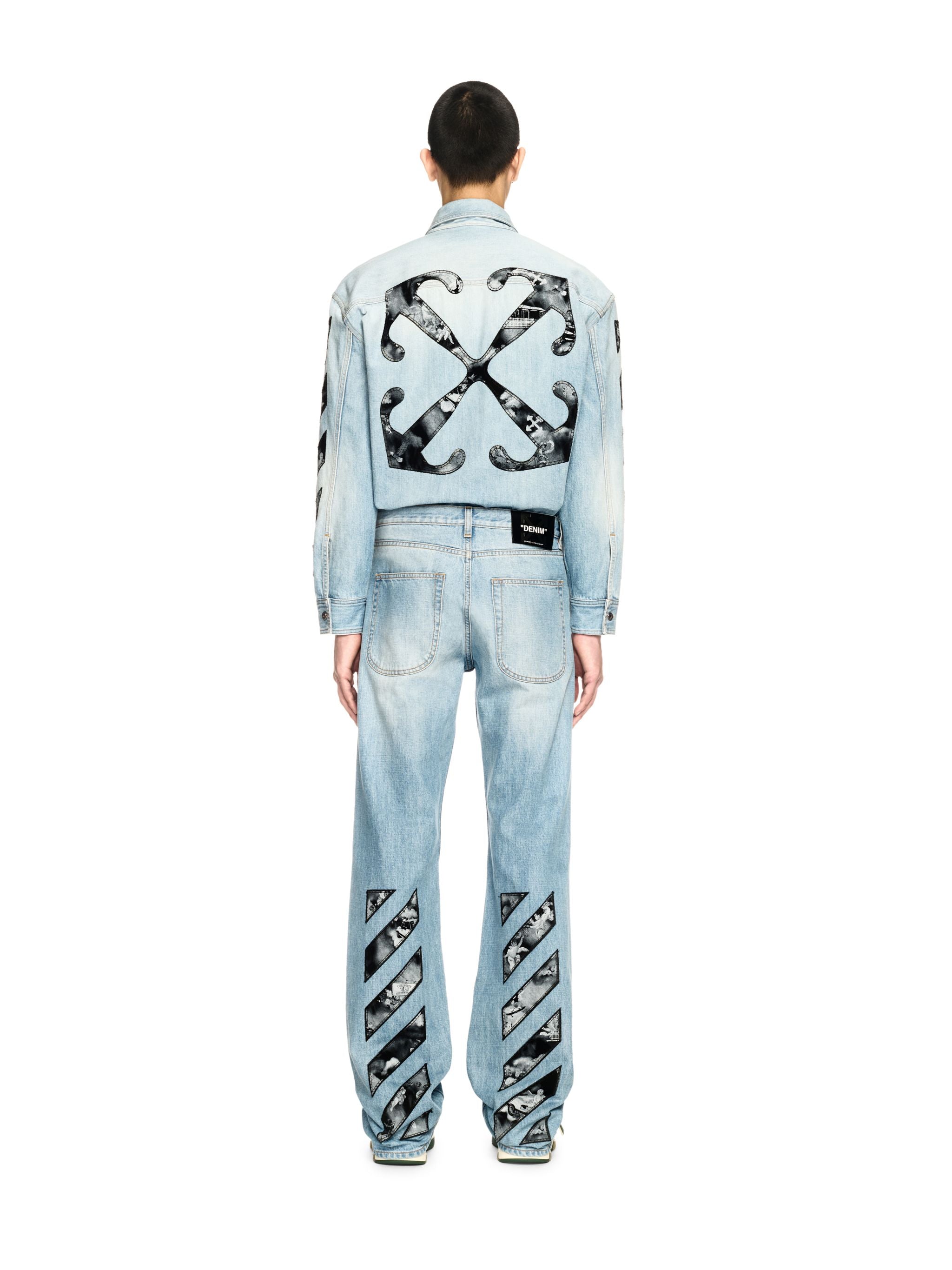 Off-White Fresco Diag Relaxed Jeans Blue