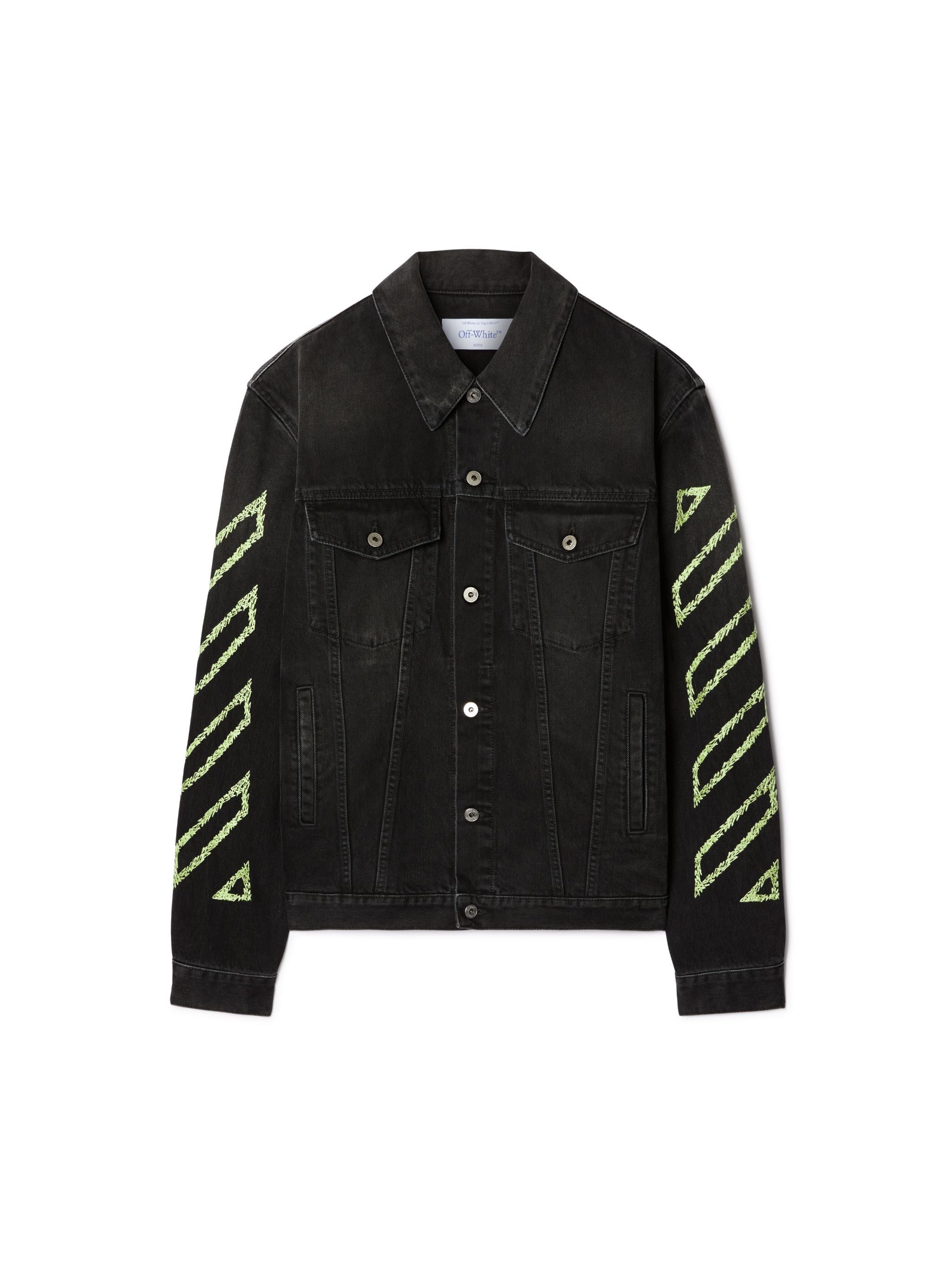 Off-White Diag Arr Outl Den Skate Jkt Black