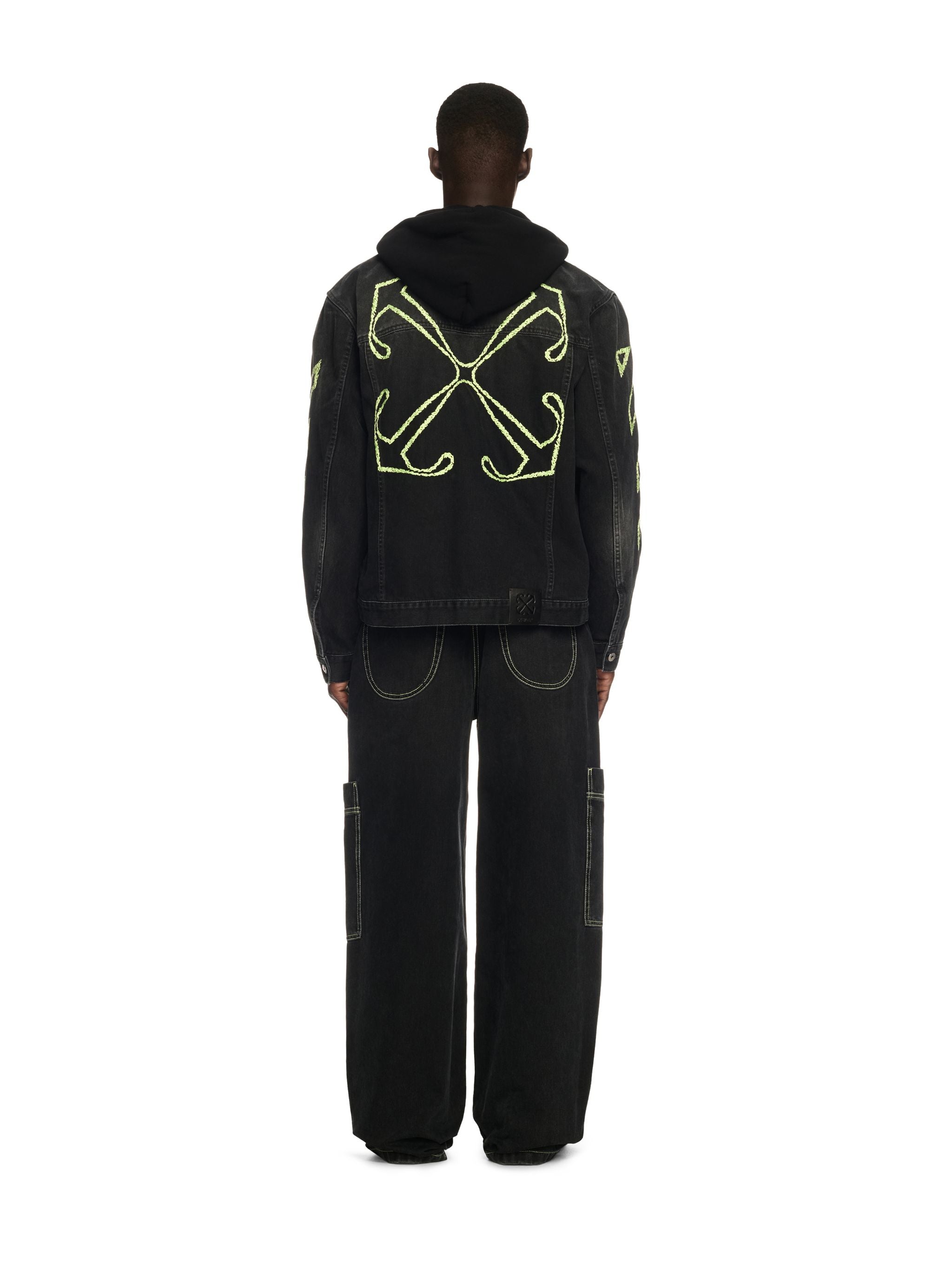 Off-White Diag Arr Outl Den Skate Jkt Black