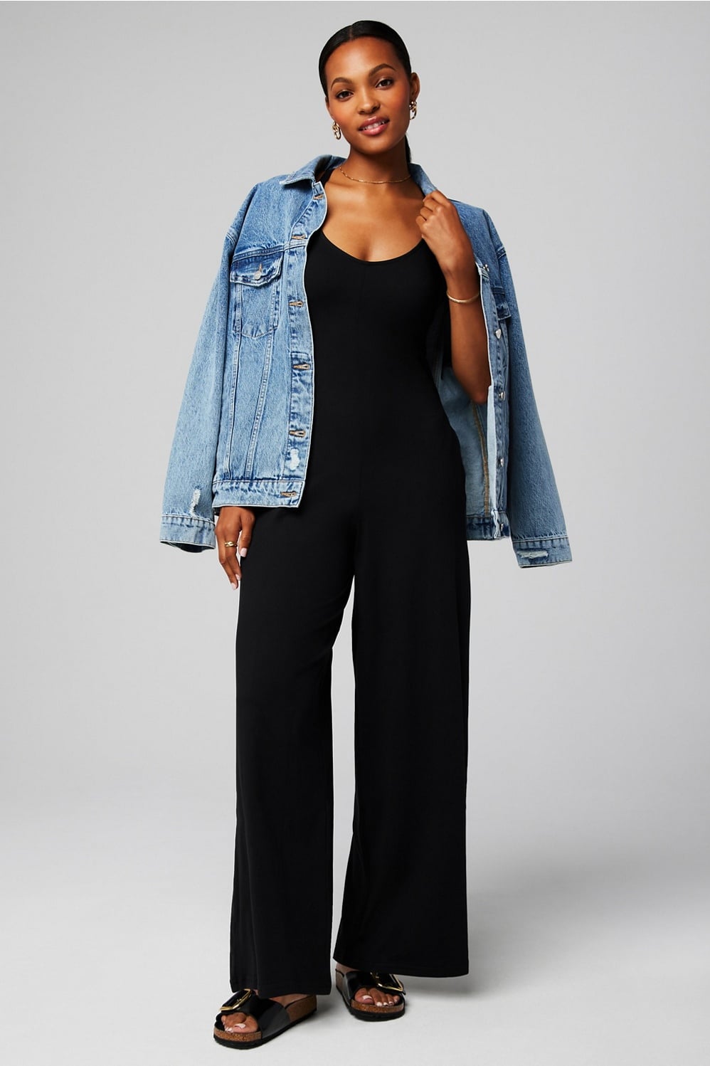 Fabletics Cloud Jersey Wide Leg Onesie