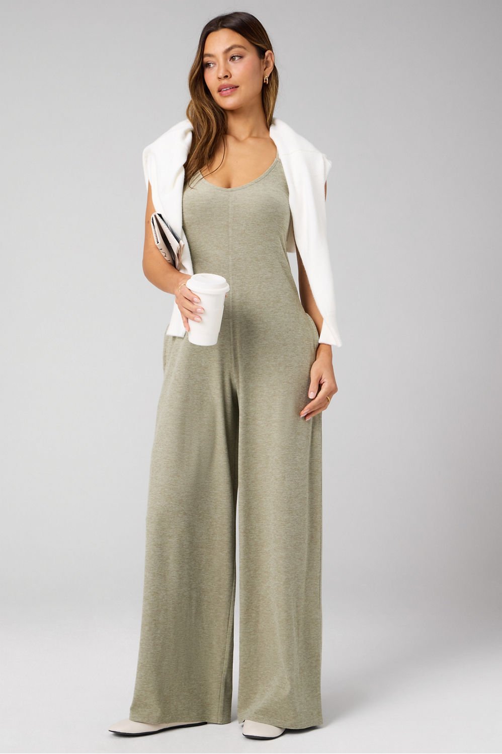 Fabletics Cloud Jersey Wide Leg Onesie